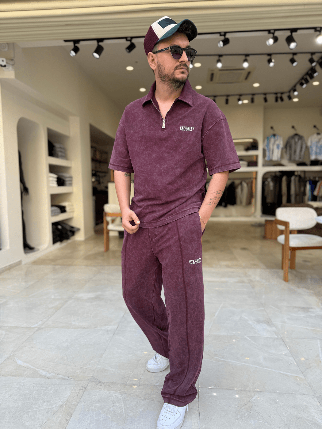 Fermuar Detaylı Oversize Takım