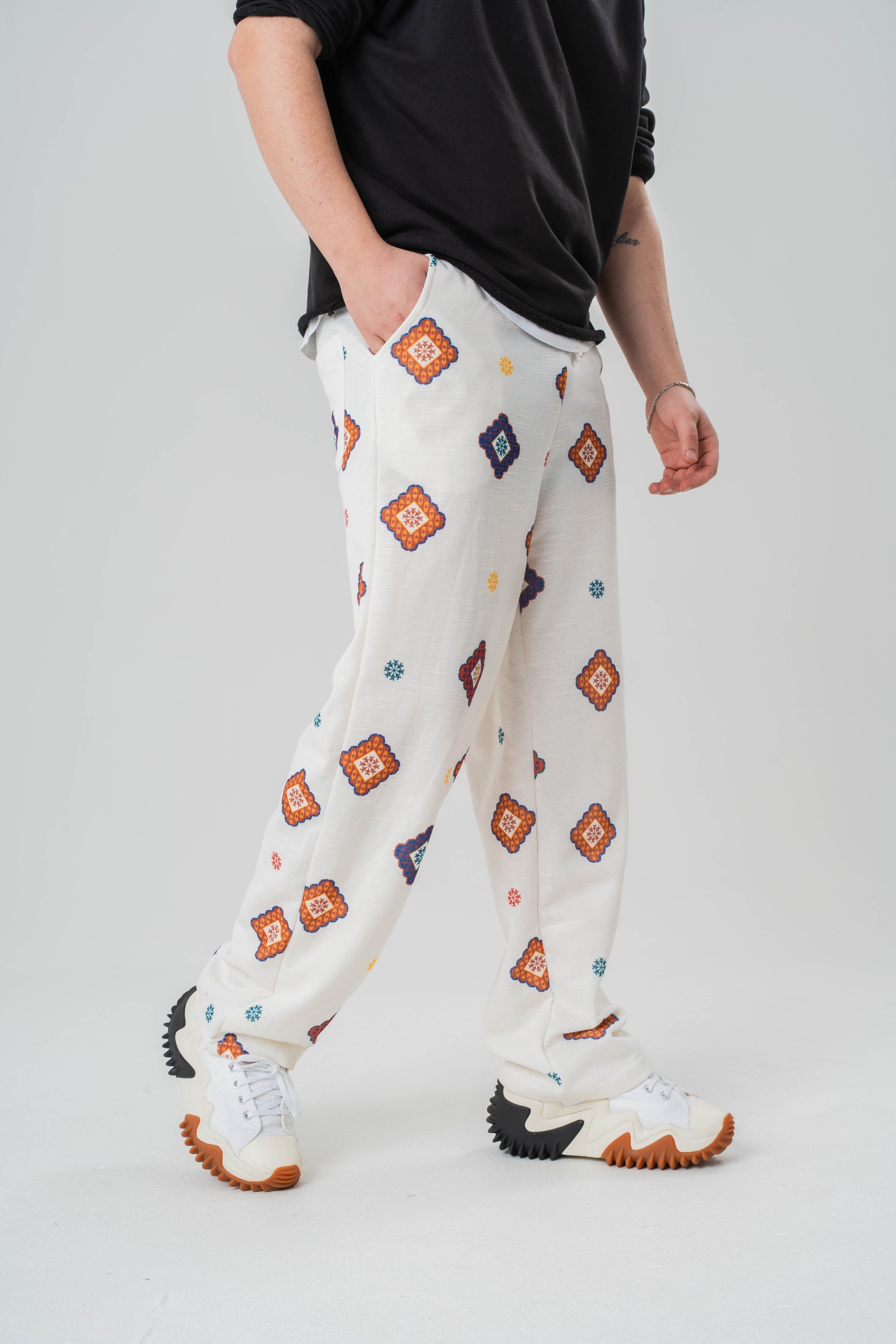 Desenli Baggy Pantolon