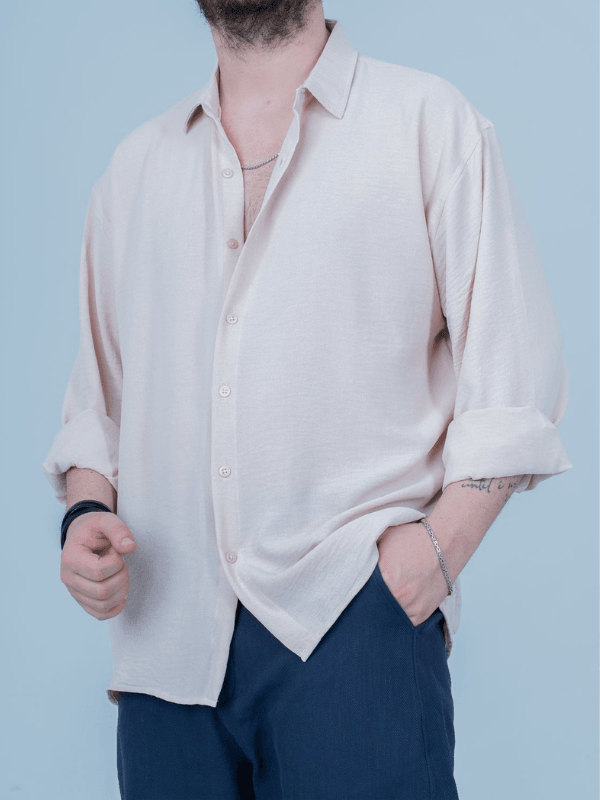 Ayrobin Kumaş Oversize Gömlek