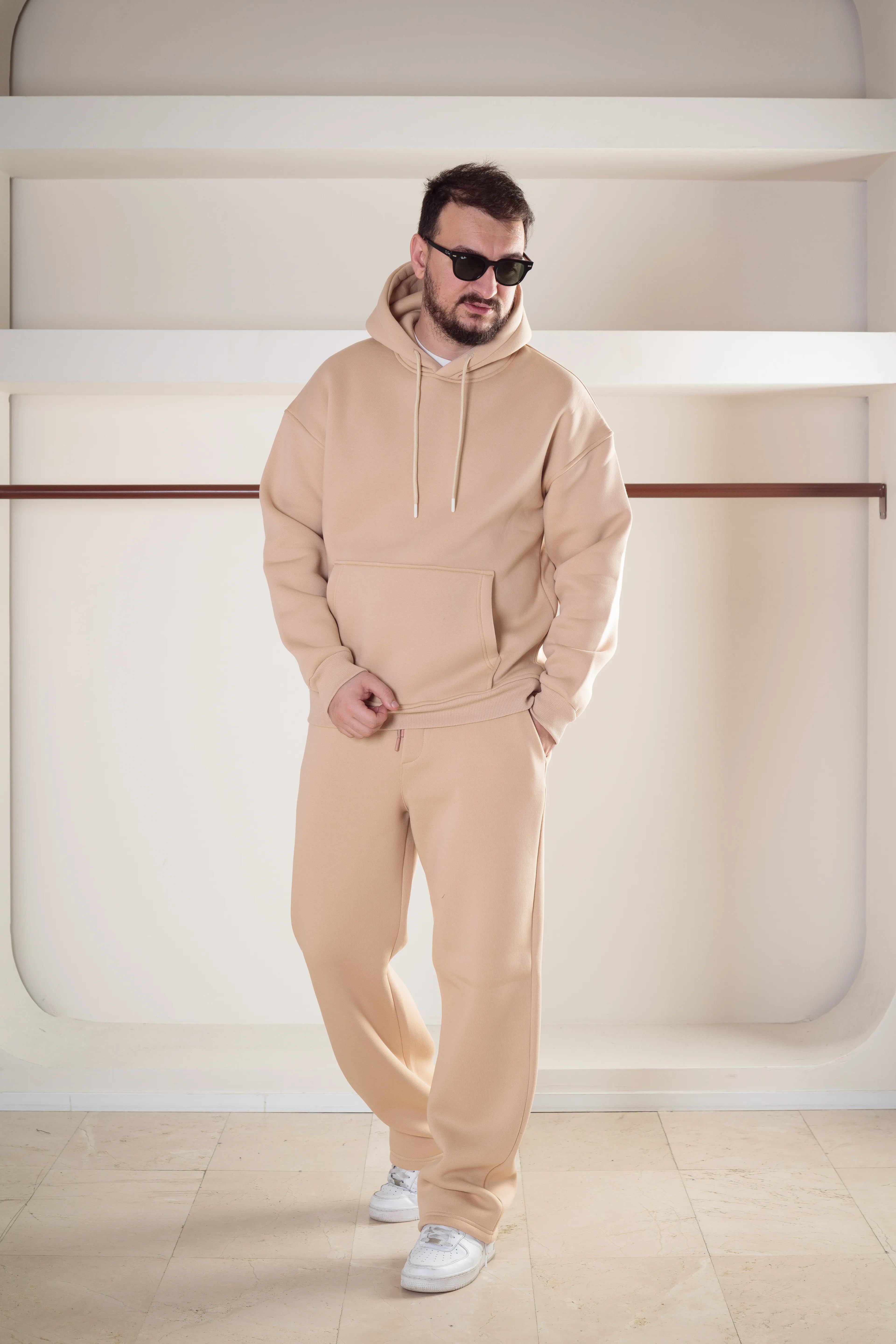 3iplik Şardonlu Oversize Takım