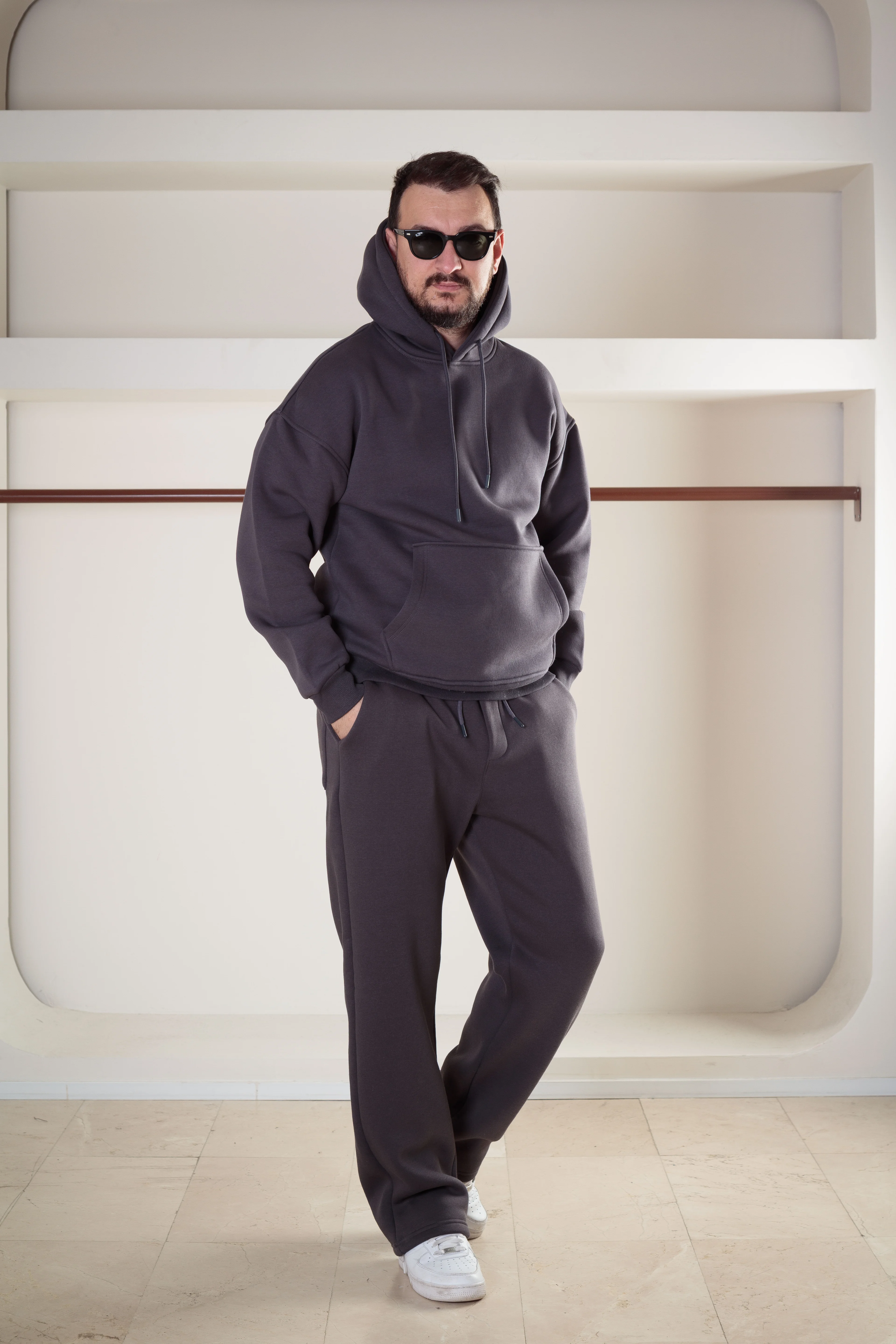 3iplik Şardonlu Oversize Takım