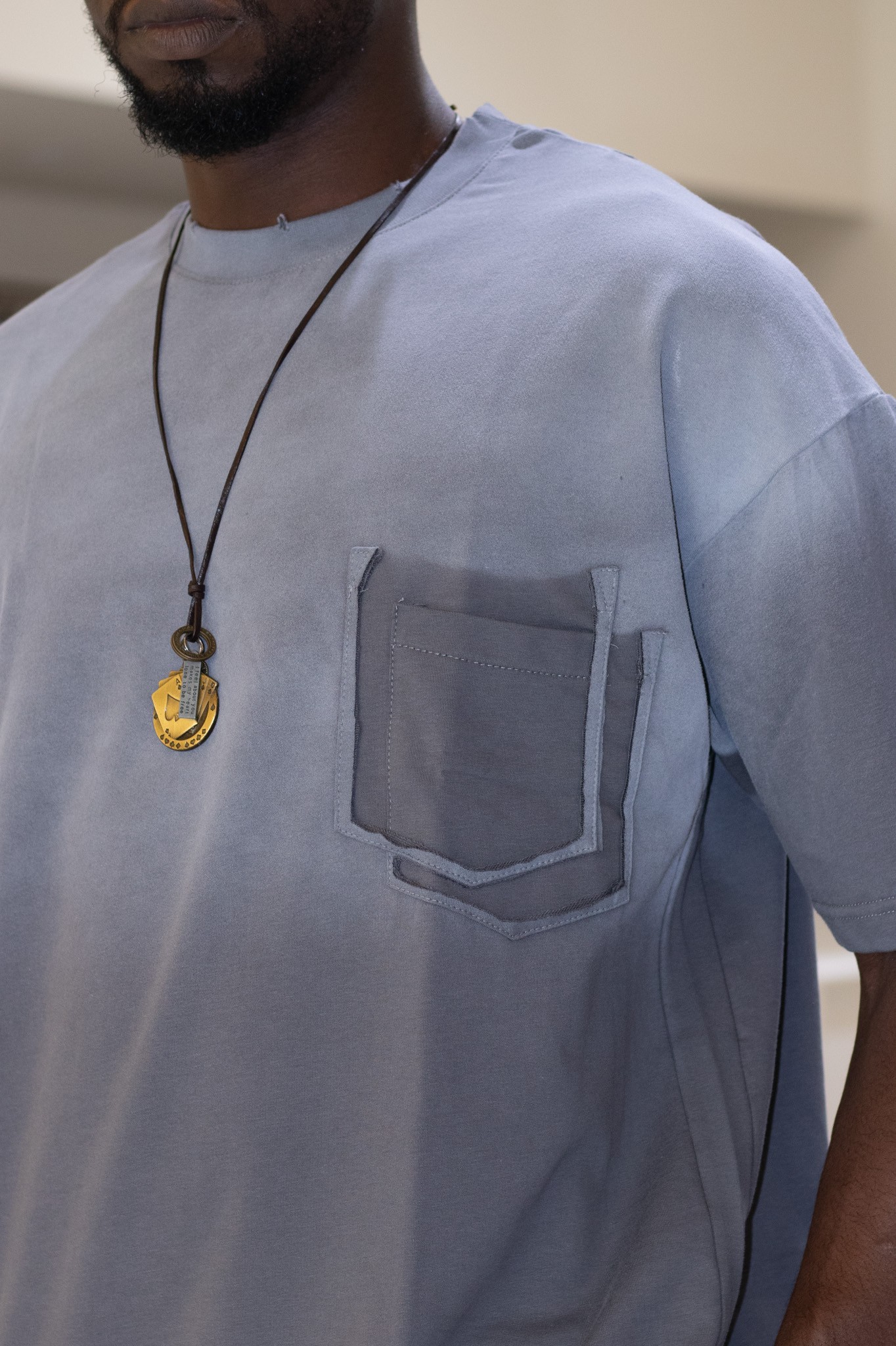 Cep Detaylı Oversize T-Shirt