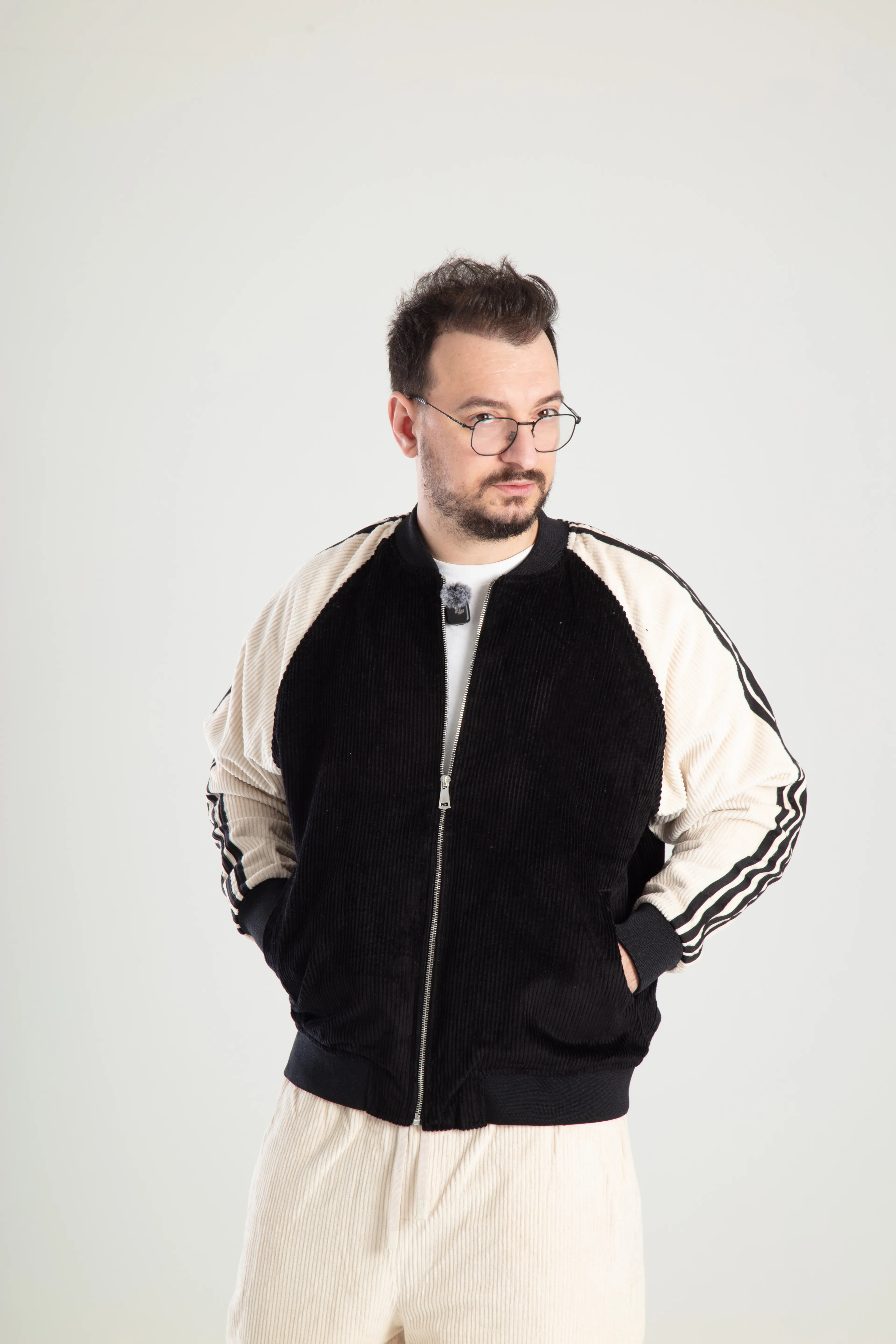 Erkek Oversize Kadife Ceket - siyah