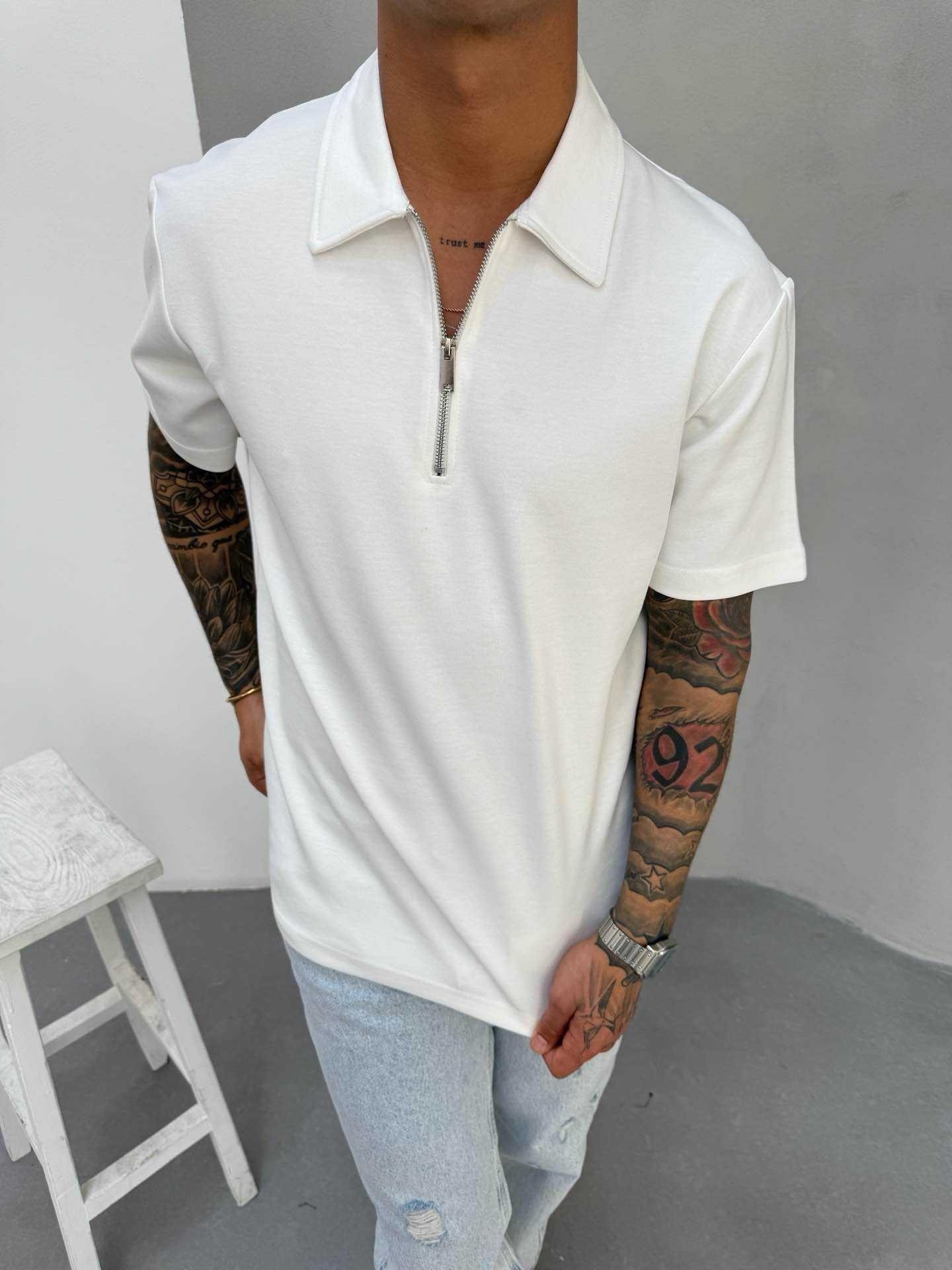 Polo Yaka Fermuarlı Tshirt