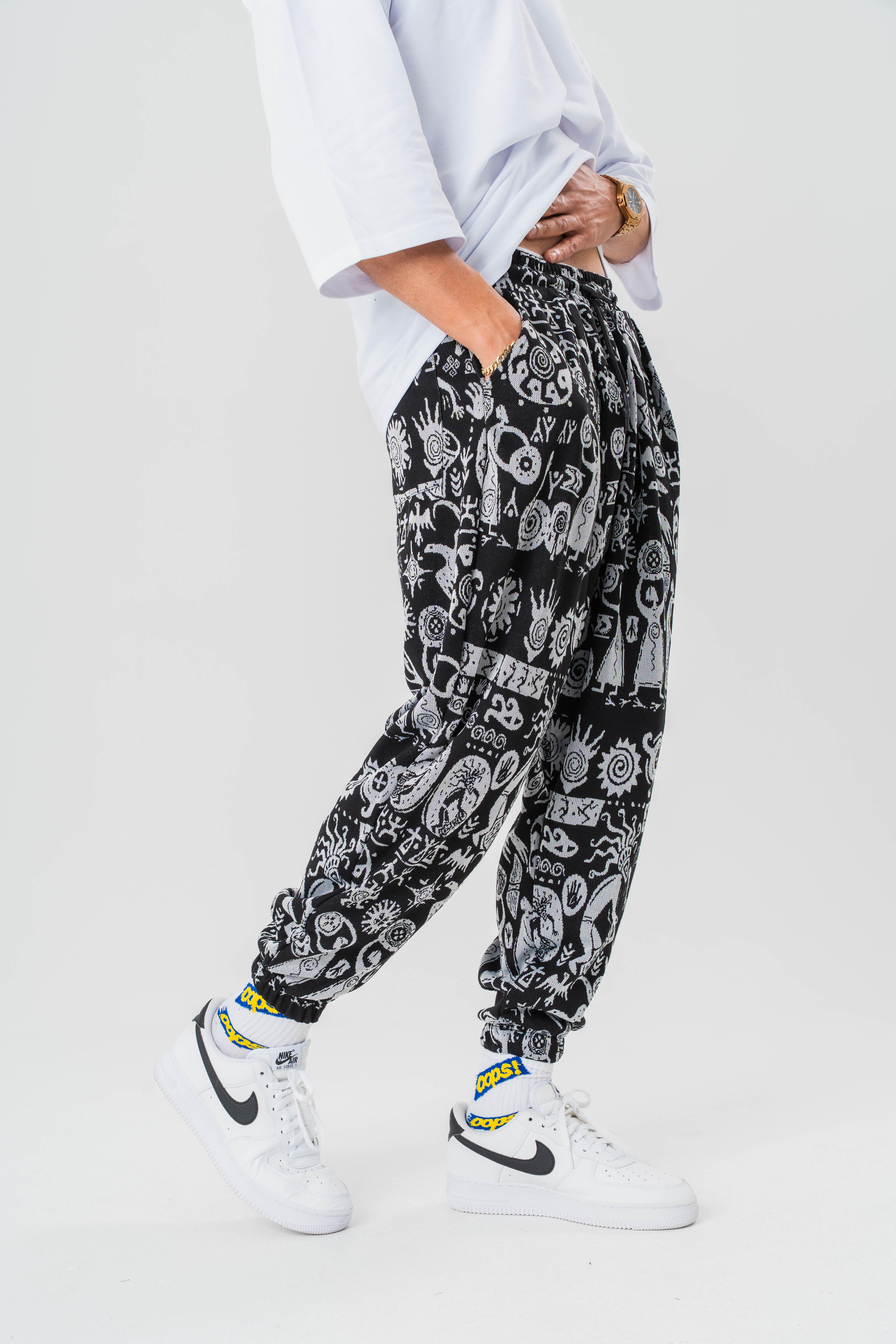 Pileli Desenli Şalvar