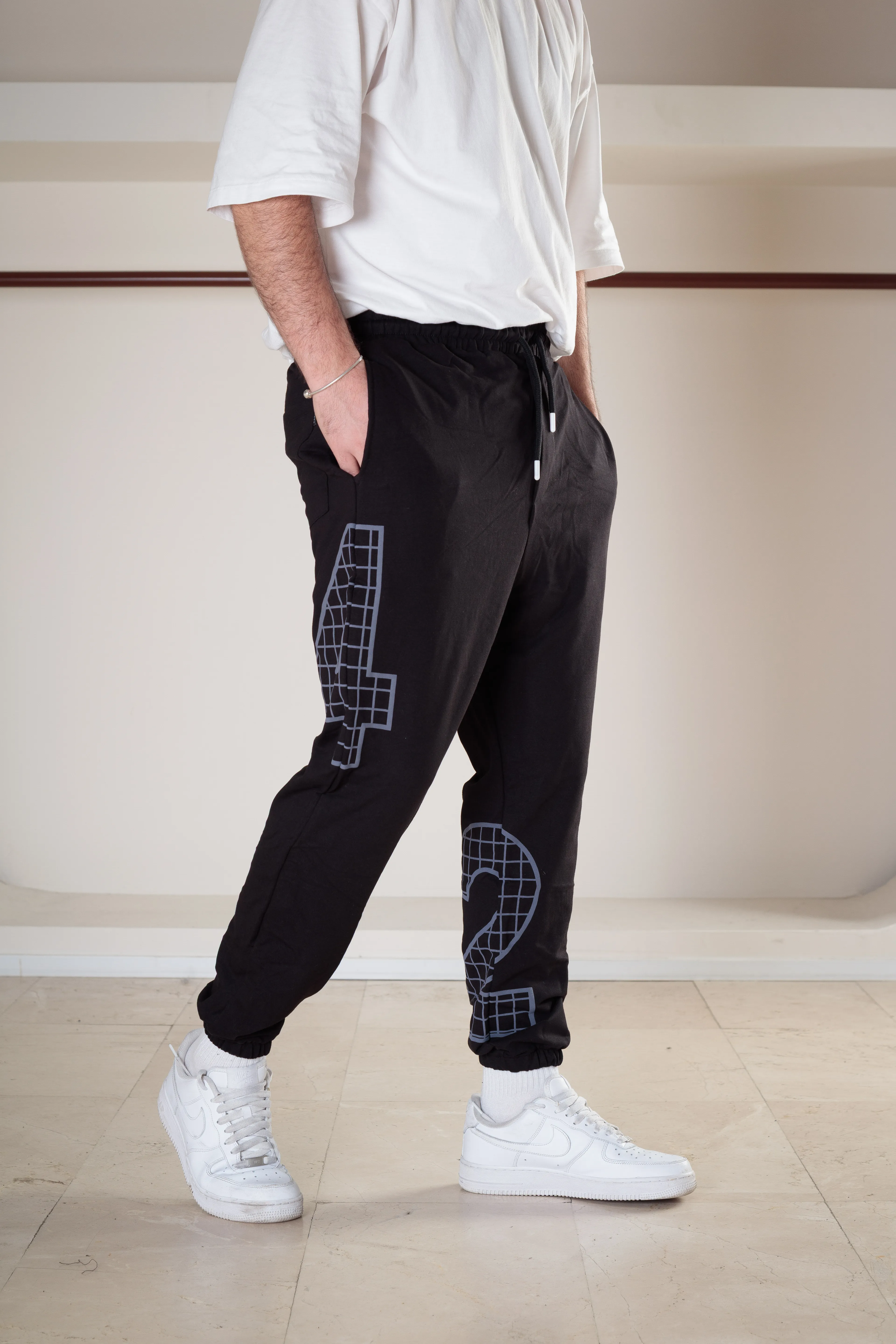 42Baskılı Paça Lastikli Jogger