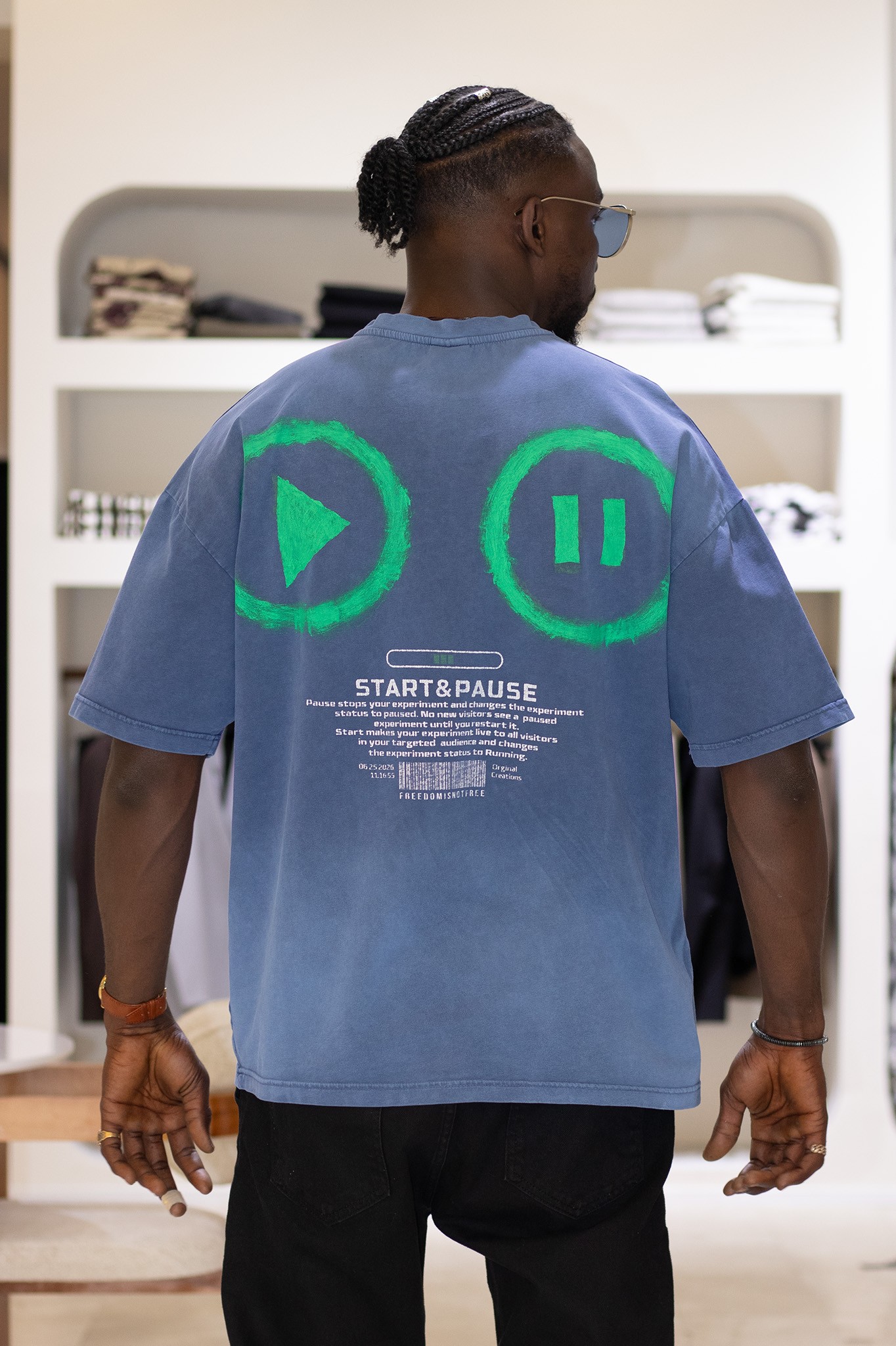 Play Baskılı Oversize T-Shirt