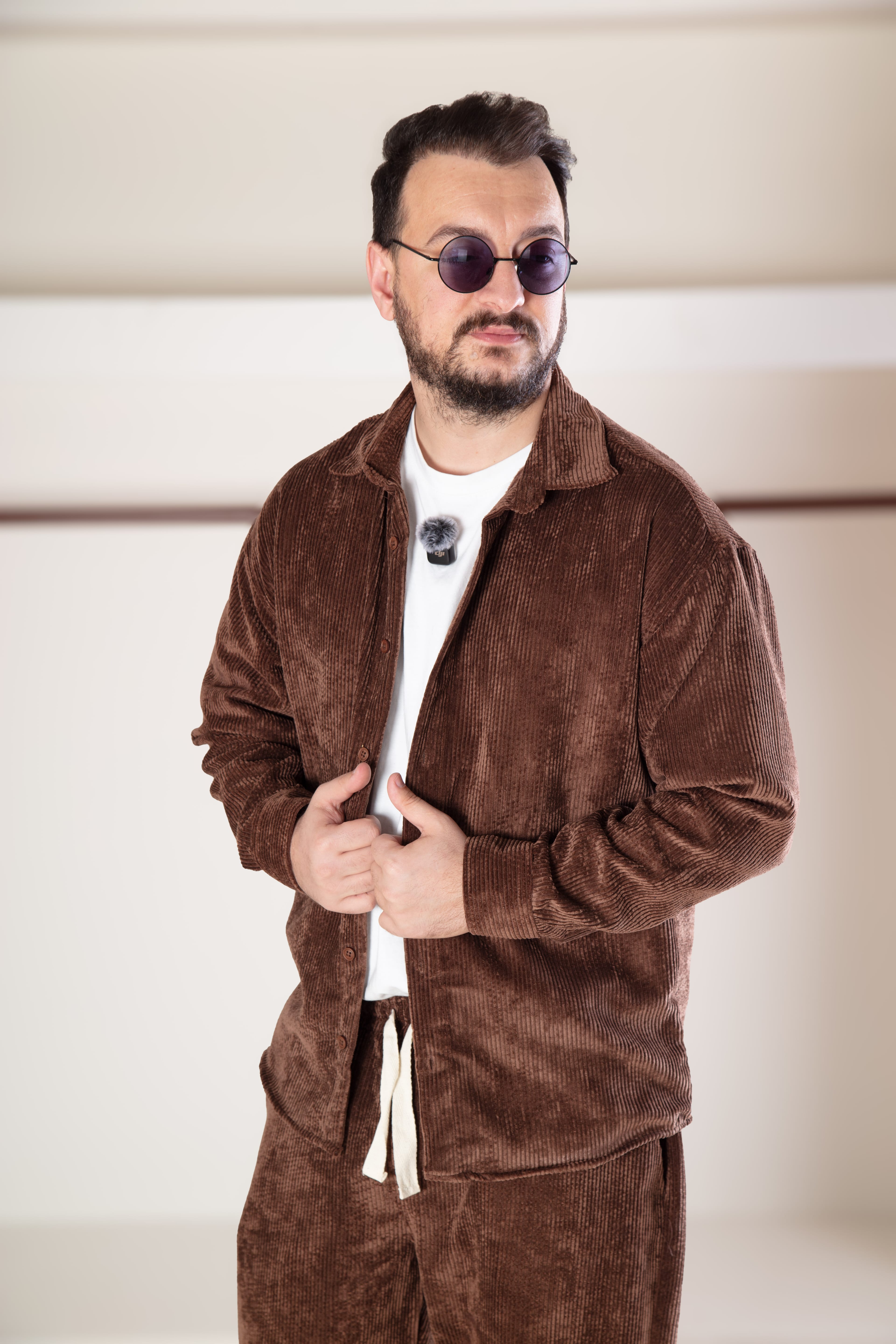 Oversize Kadife Gömlek