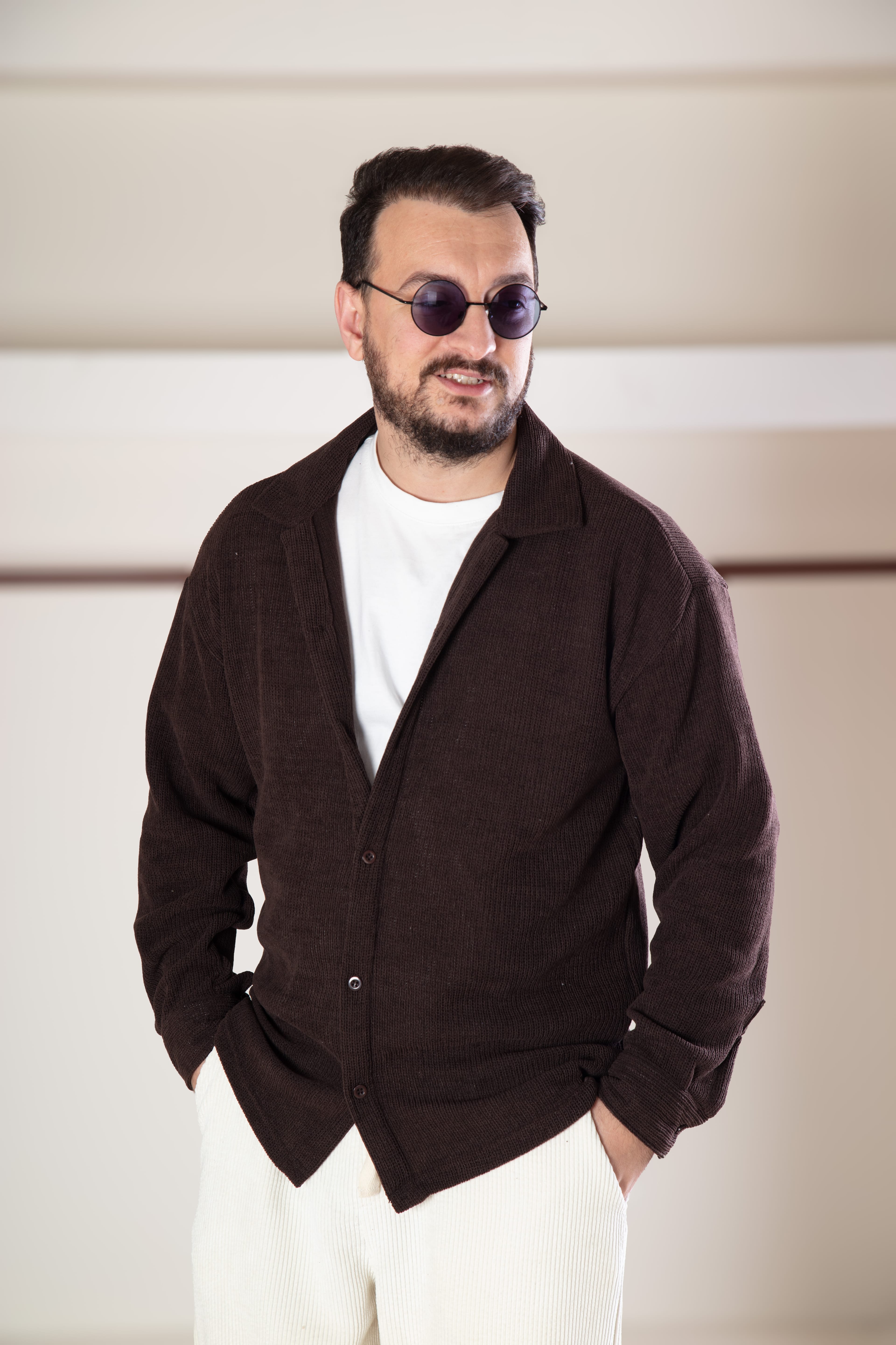 Oversize Triko Gömlek