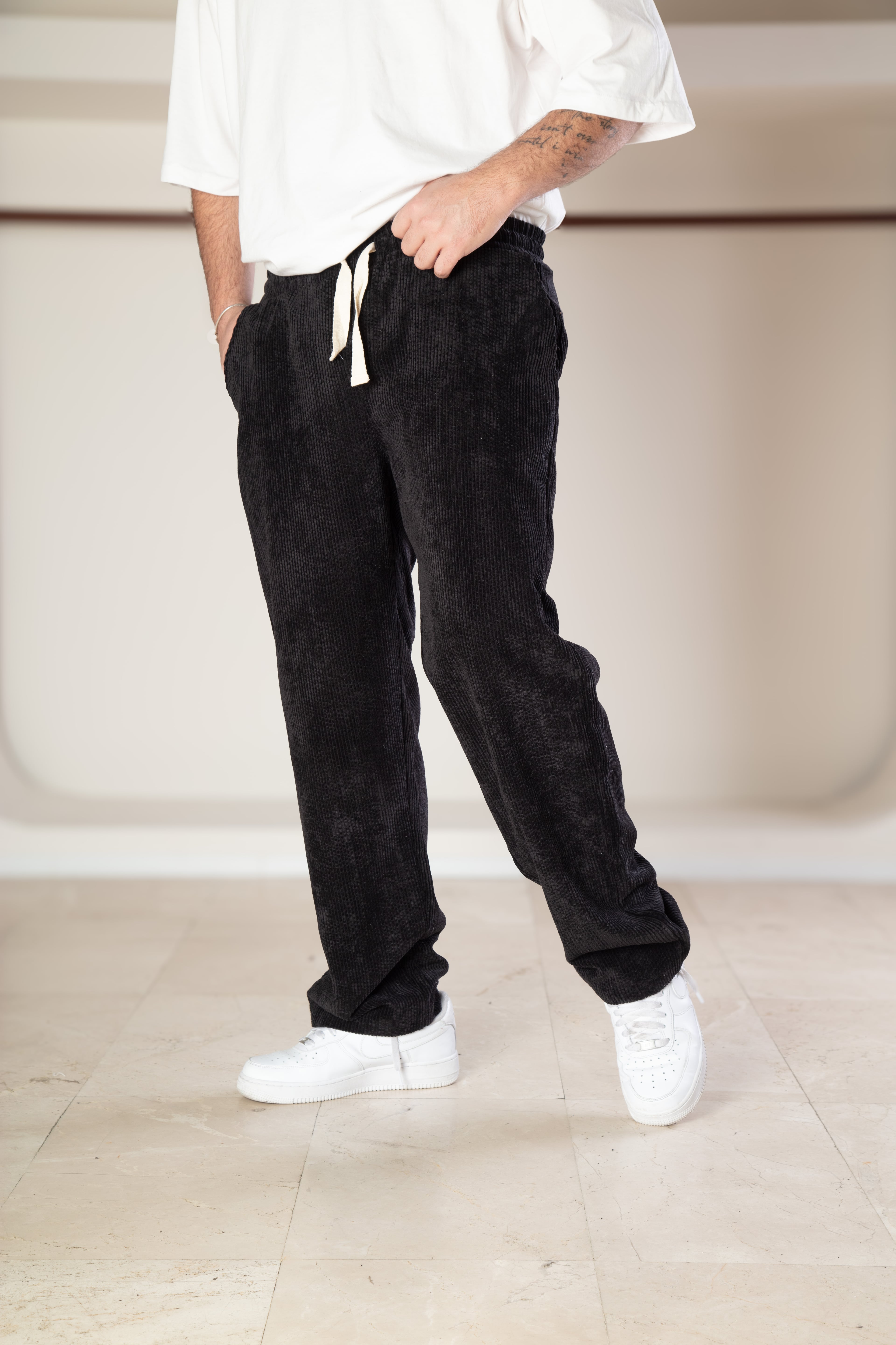 Kadife Kumaş Baggy Pantolon