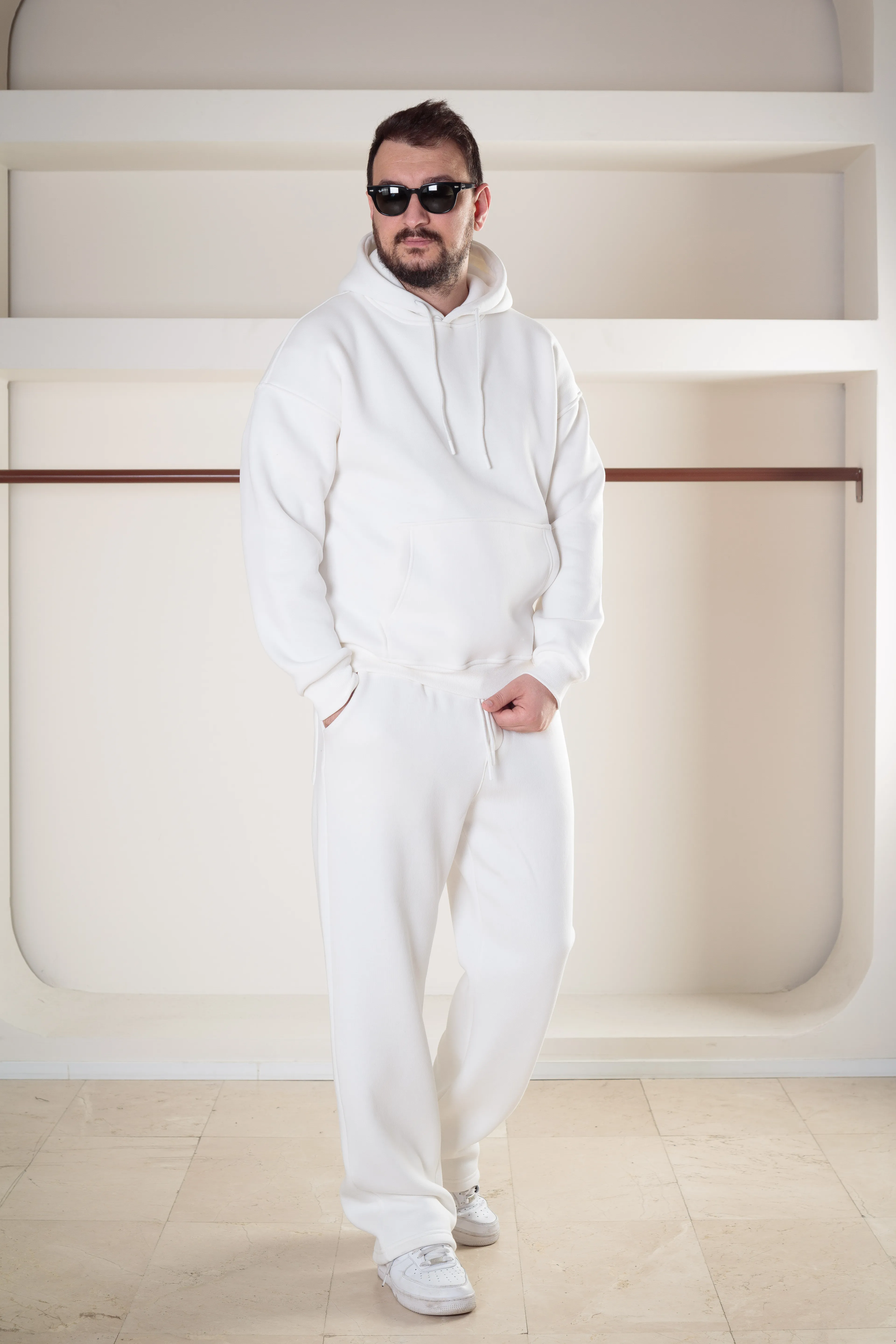 3iplik Şardonlu Oversize Takım