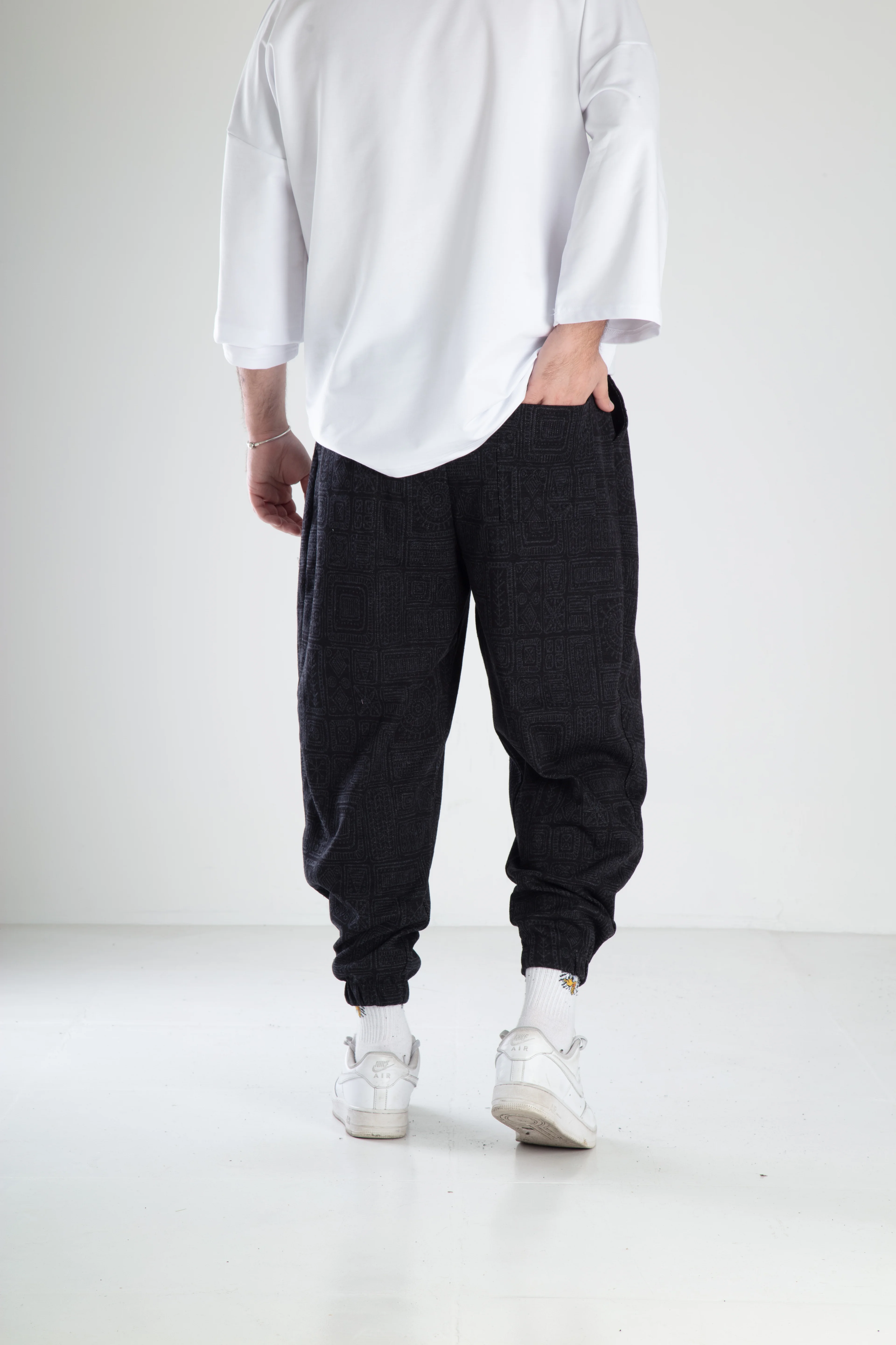 Bohem Desenli Spor Şalvar