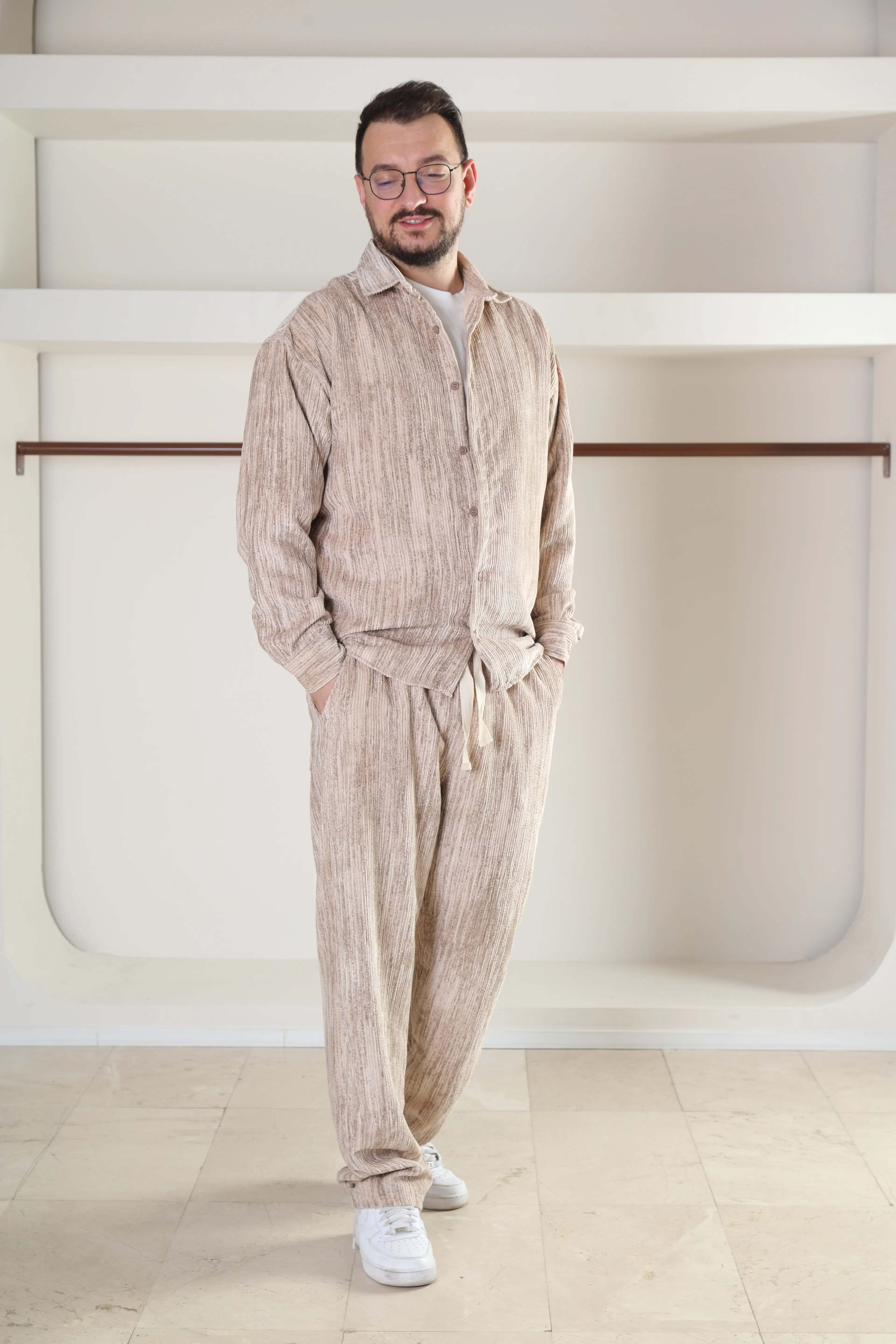 Oversize Batik Kadife Takım