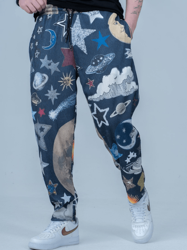 Desenli Baggy Pantolon
