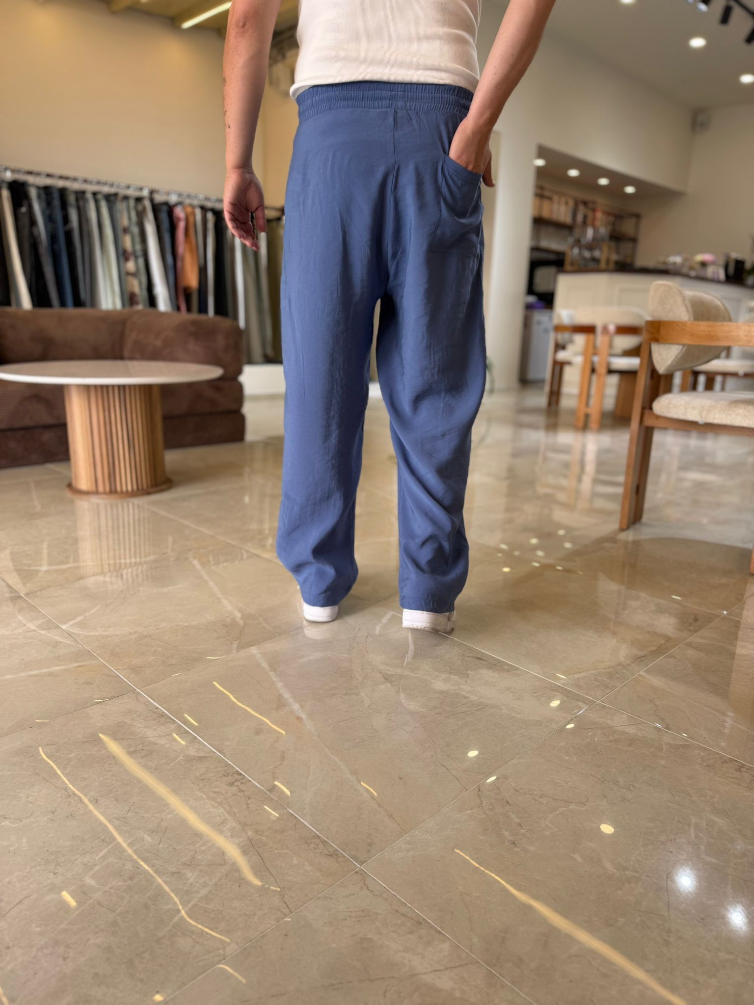 Tensel Kumaş  Baggy Pantolon