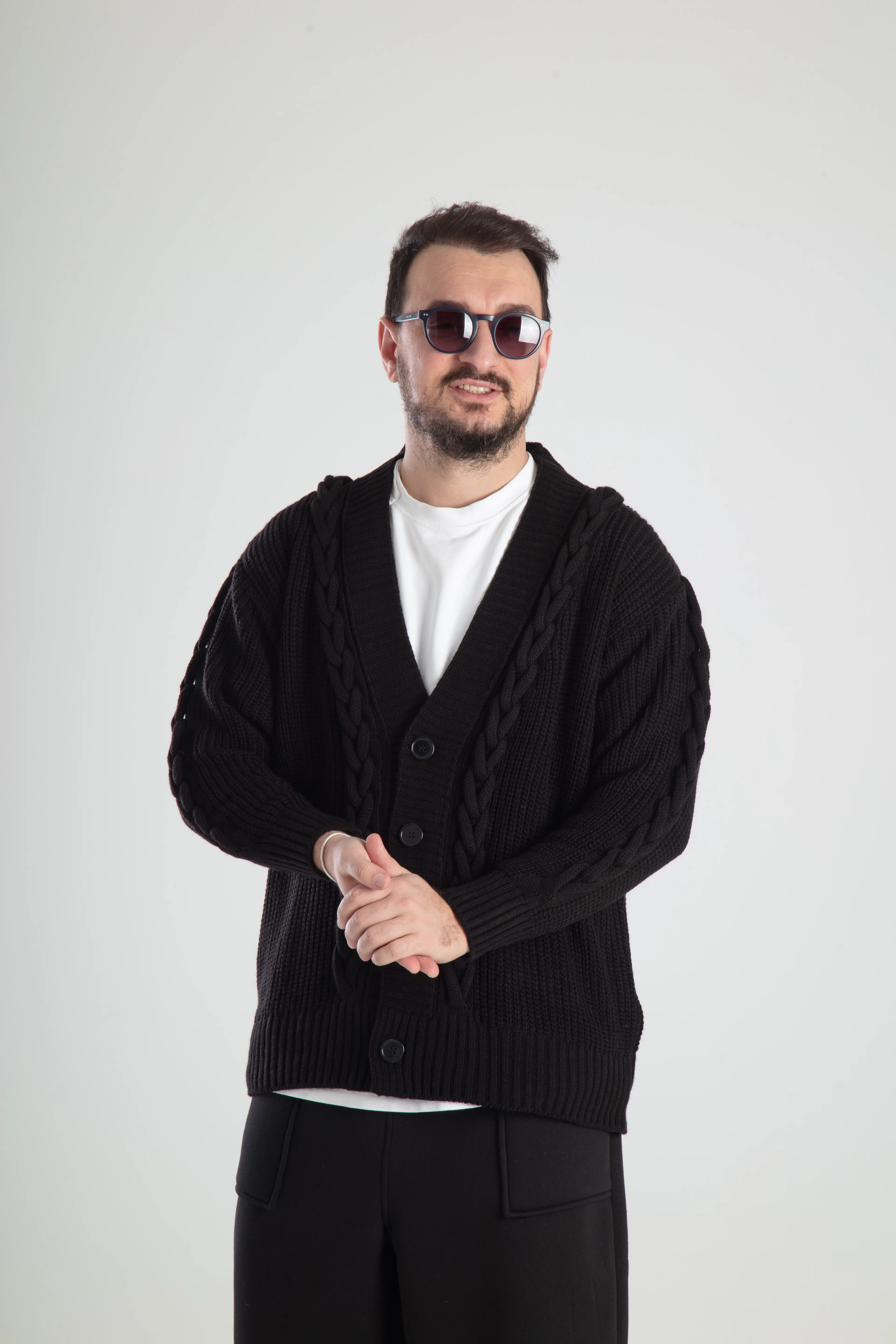 Premium Örgülü Triko Hırka