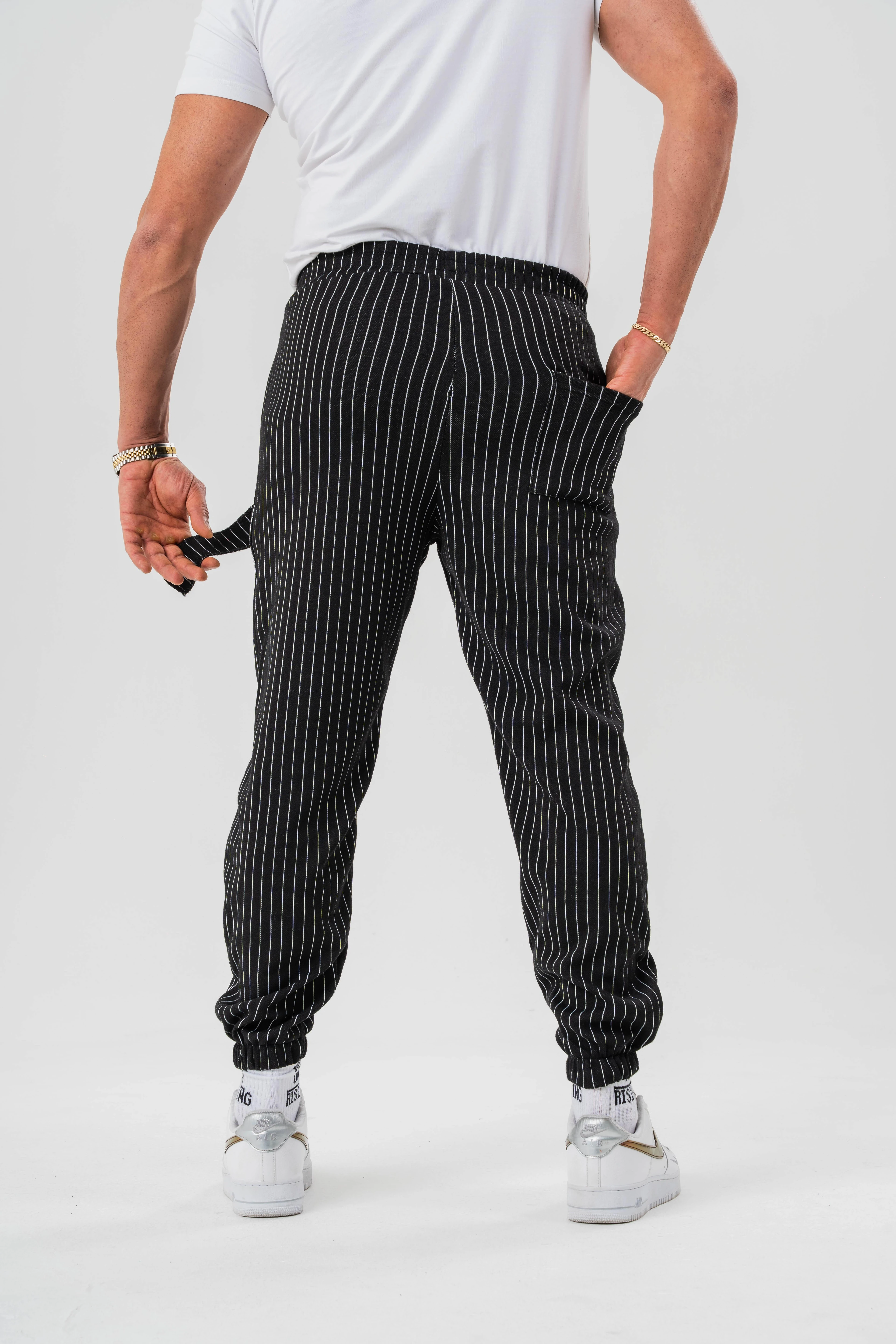 Kuşaklı Desenli Baggy Pantolon