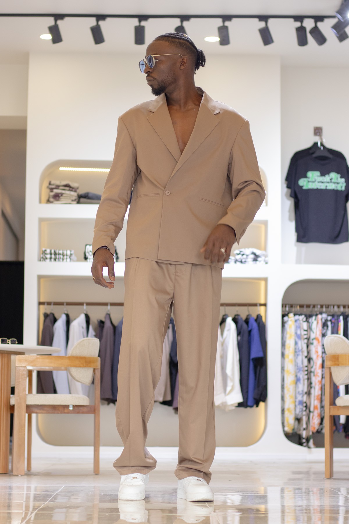 Oversize Çapraz Düğme Detaylı