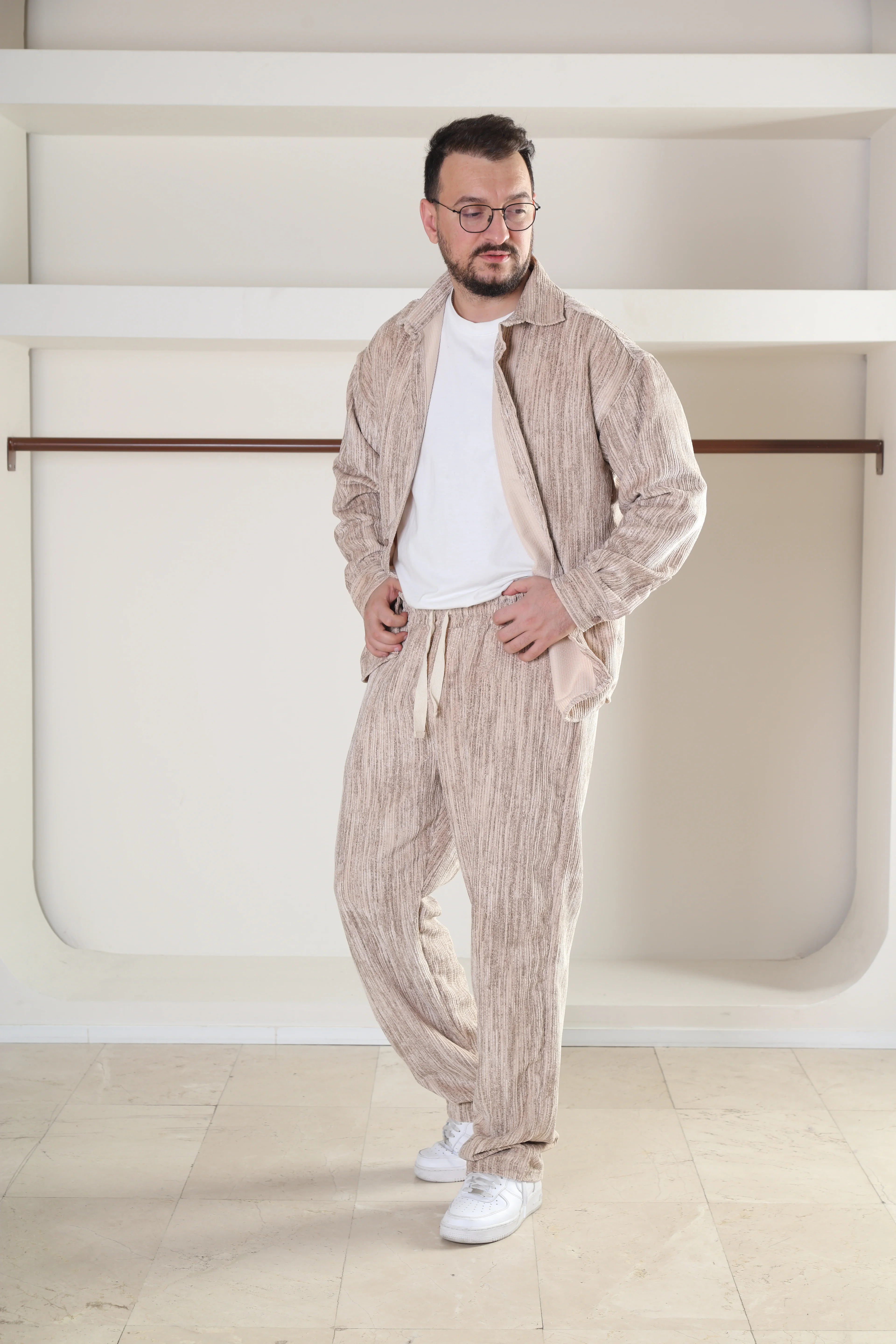 Oversize Batik Kadife Takım