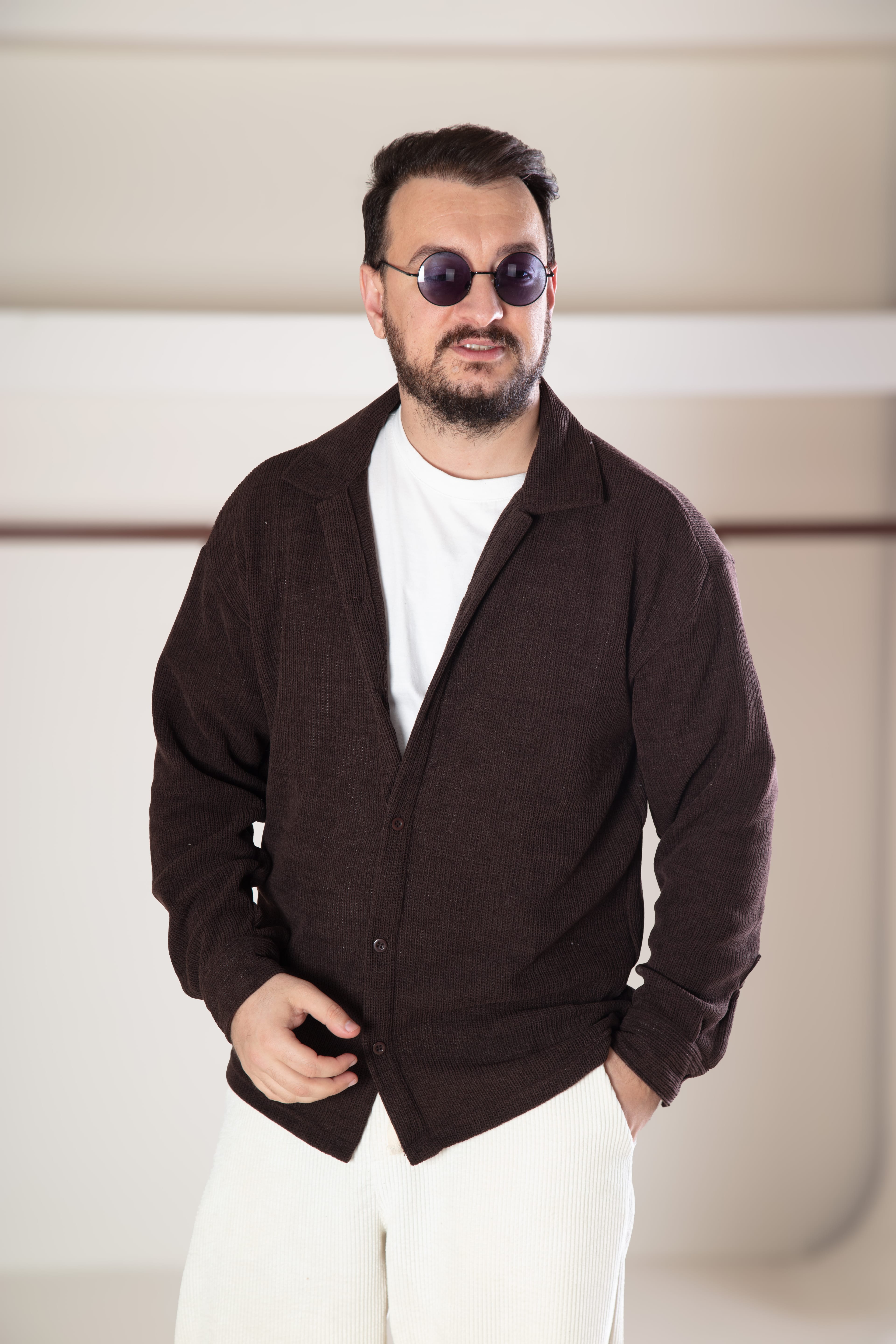 Oversize Triko Gömlek