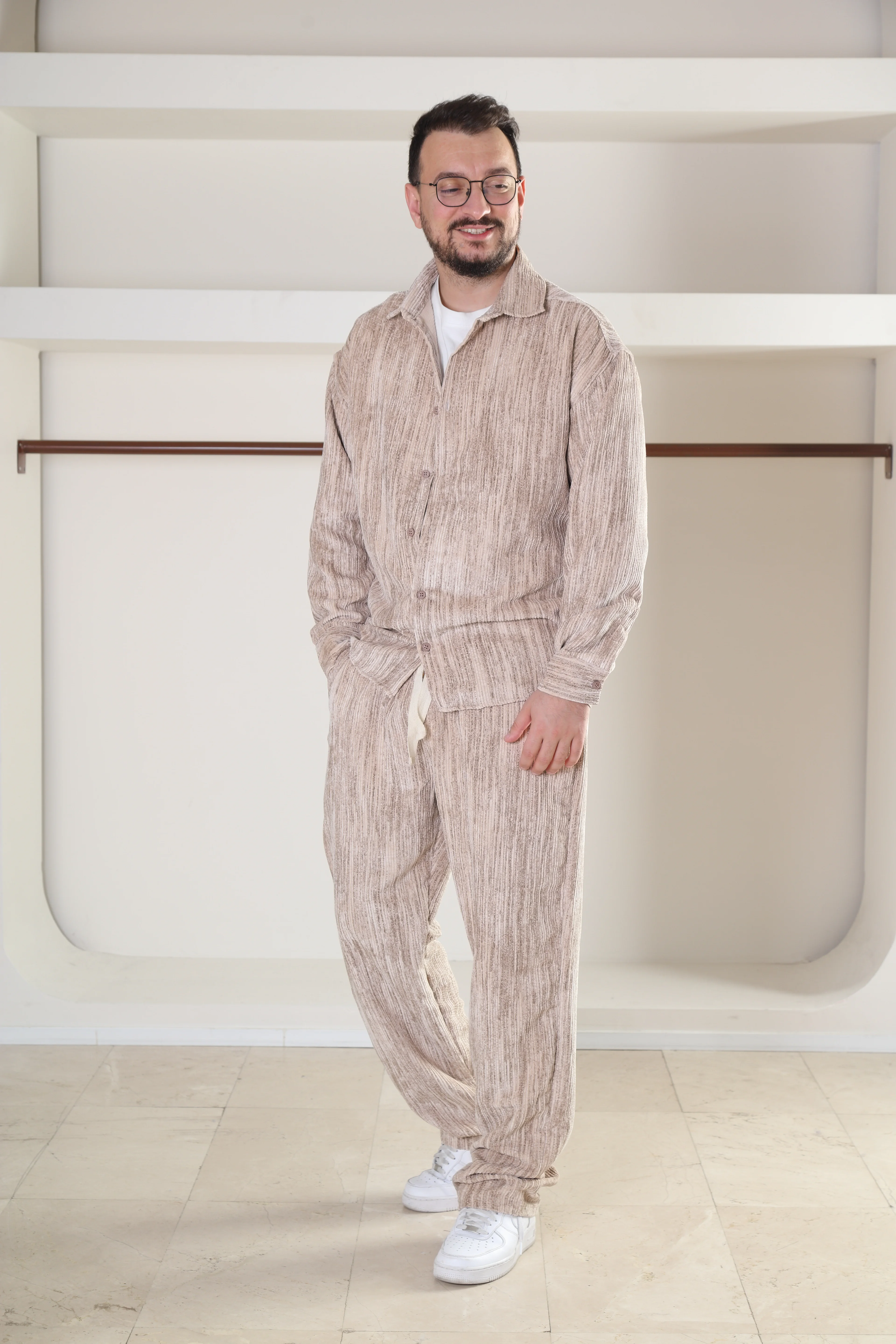 Oversize Batik Kadife Takım