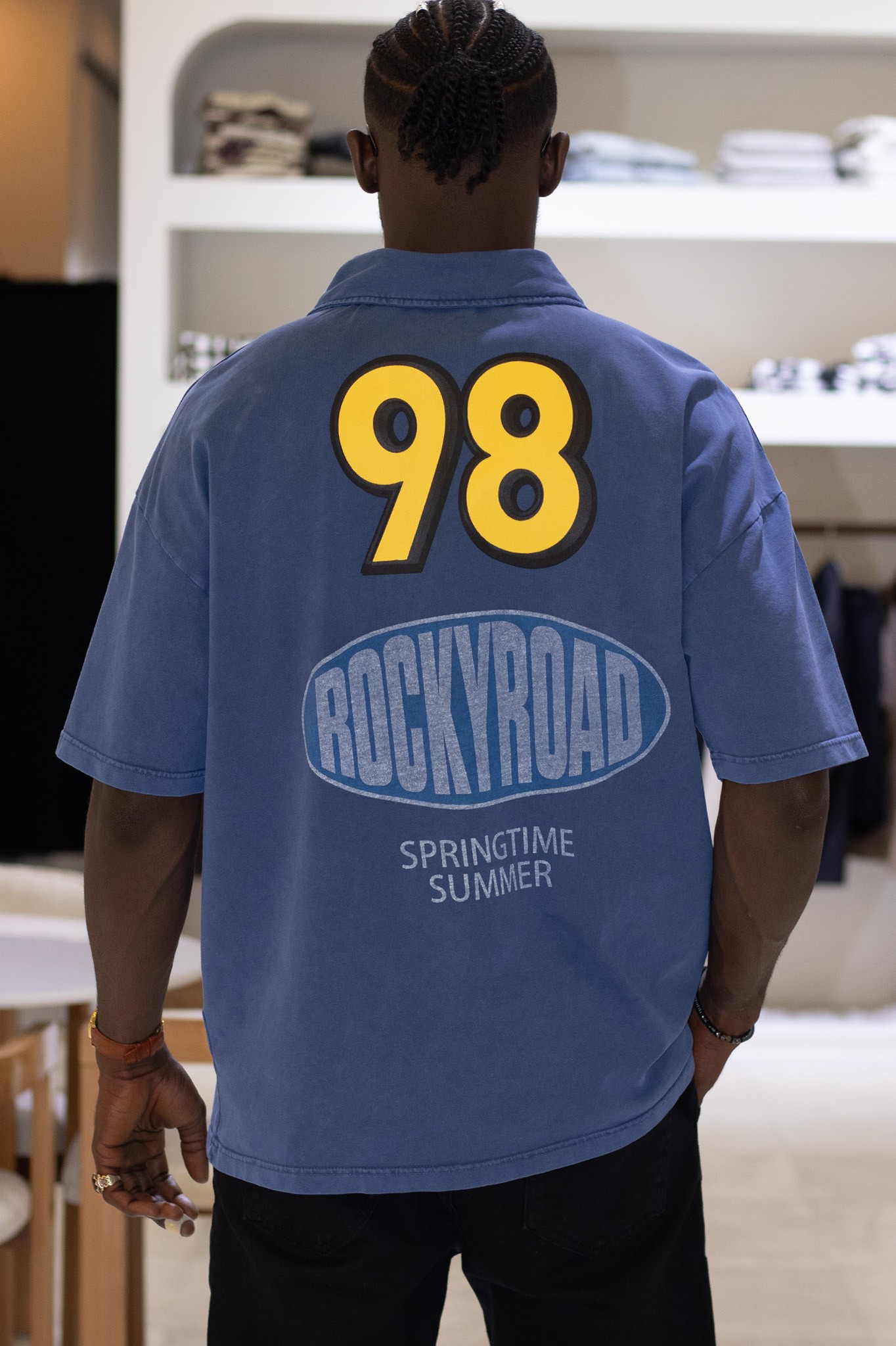 Polo Yaka Fermuarlı Baskılı Tshirt