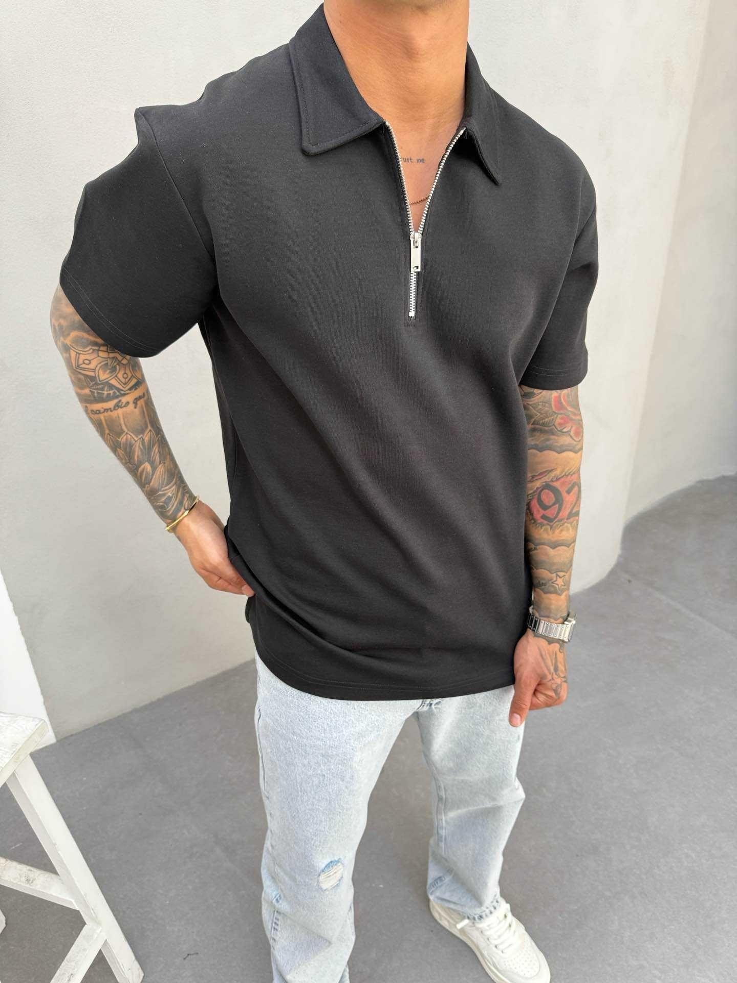 Polo Yaka Fermuarlı Tshirt