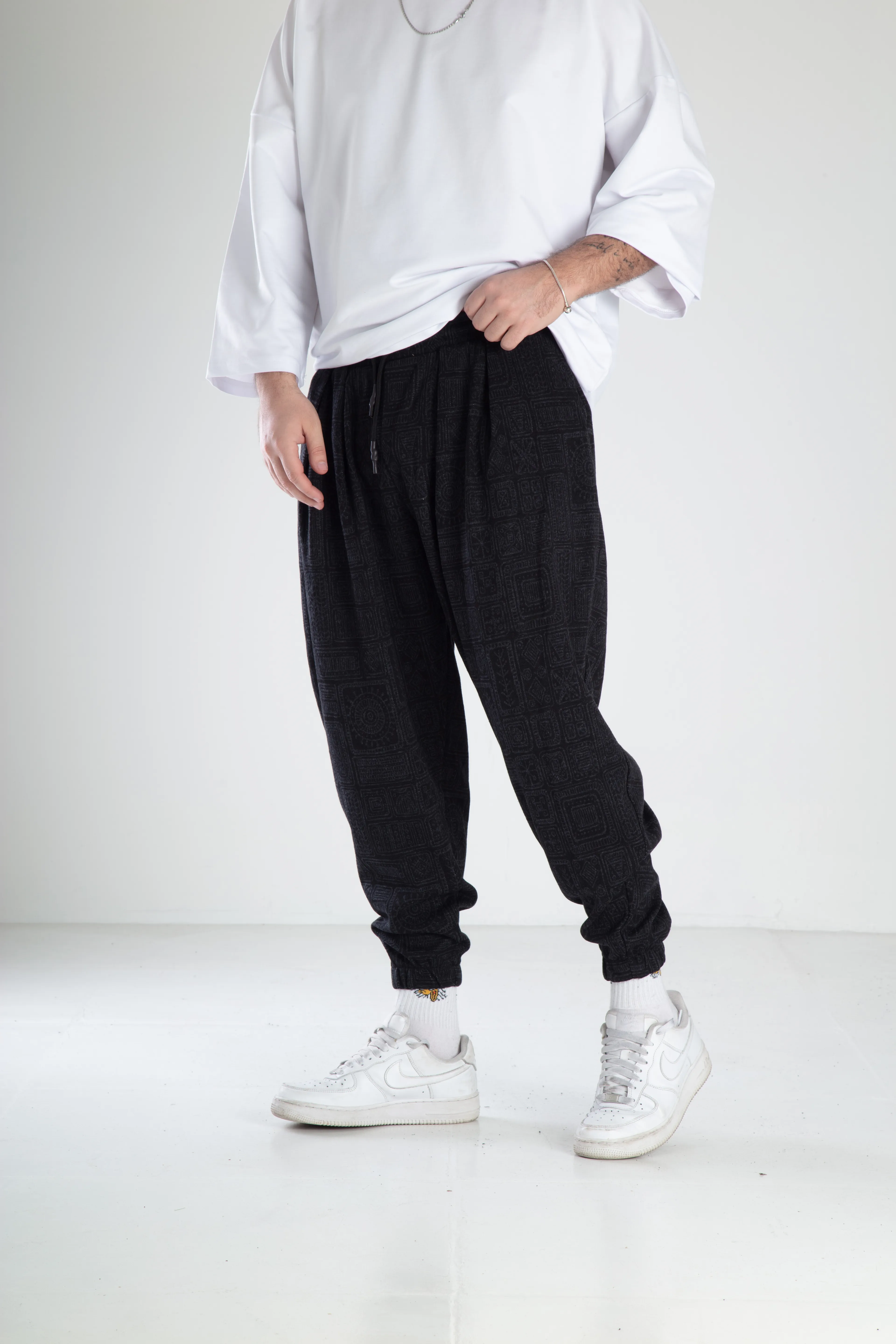 Bohem Desenli Spor Şalvar