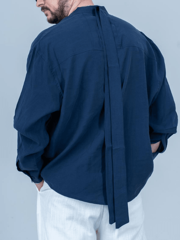 Şal Bağlamalı Oversize Gömlek