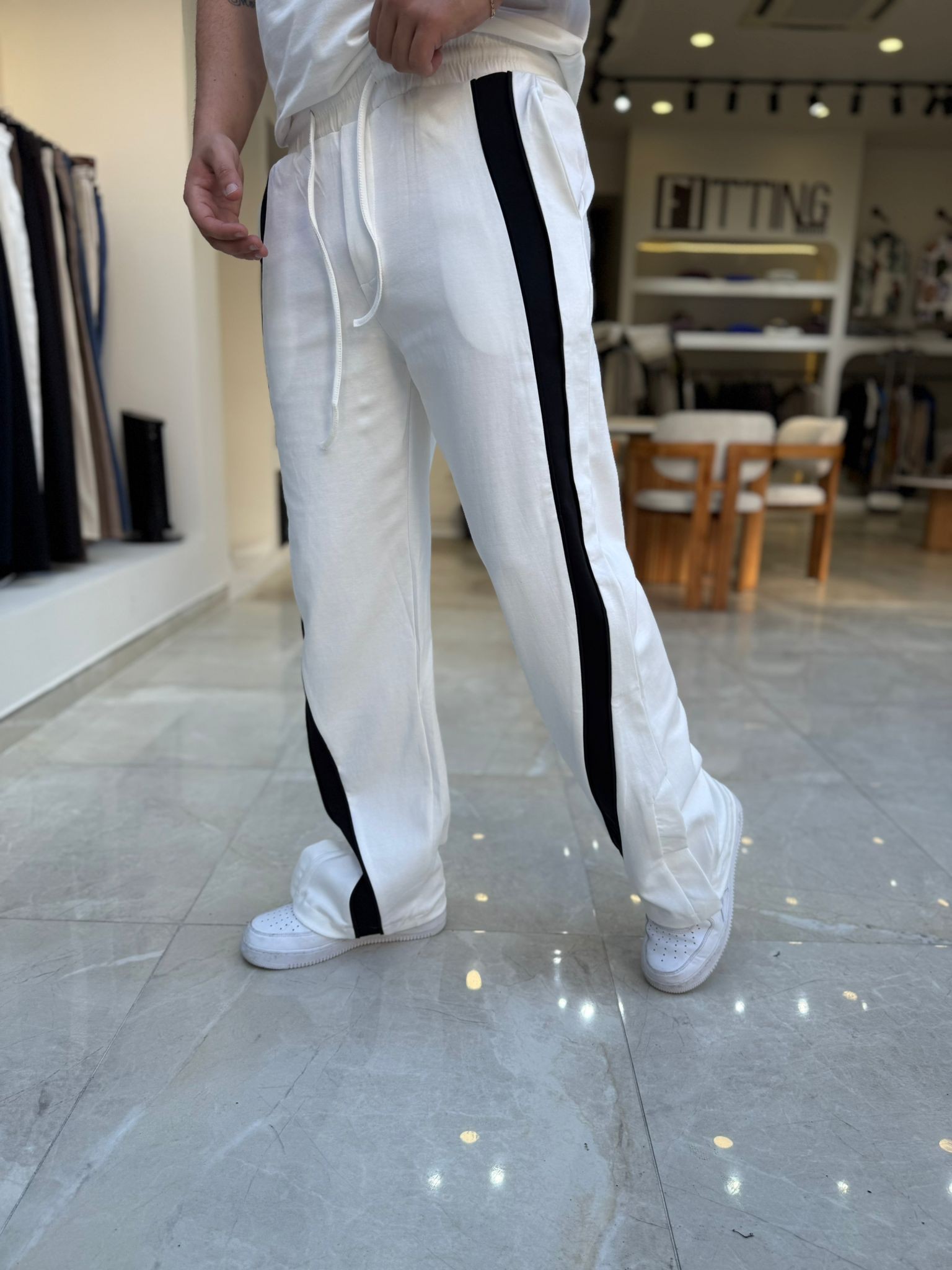 Şerit Detaylı Baggy Pantolon