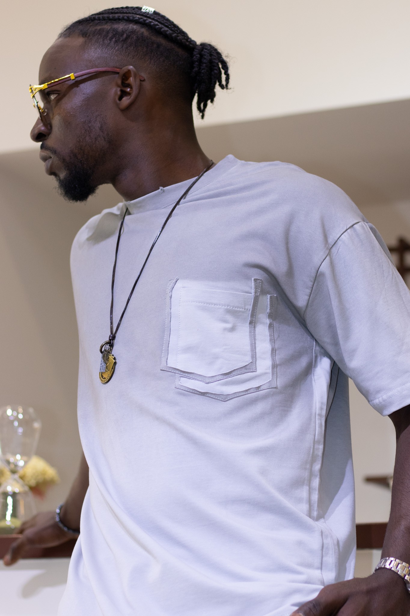 Oversize Cep Detaylı Tshirt