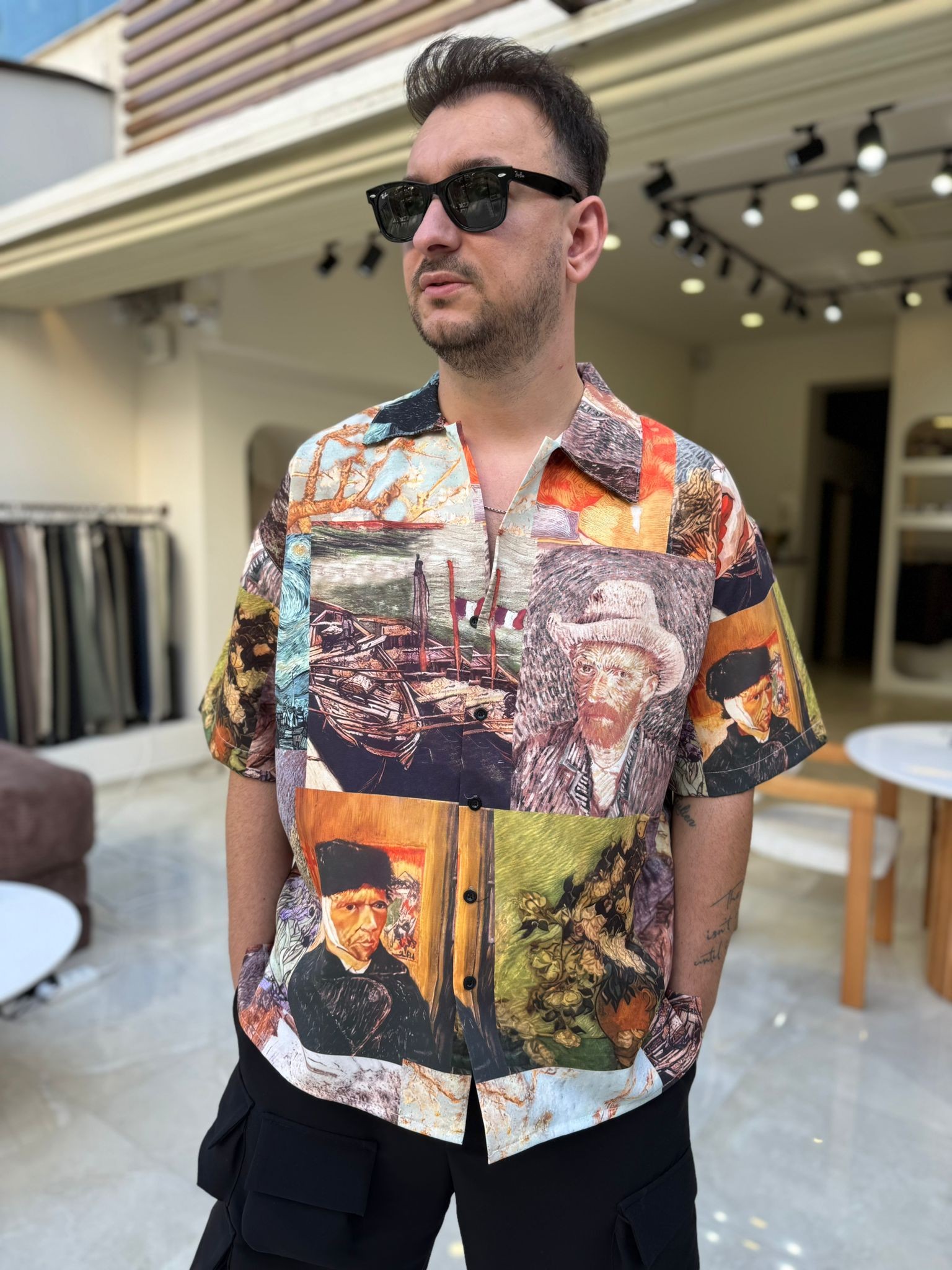 Van Gogh Desenli Gömlek