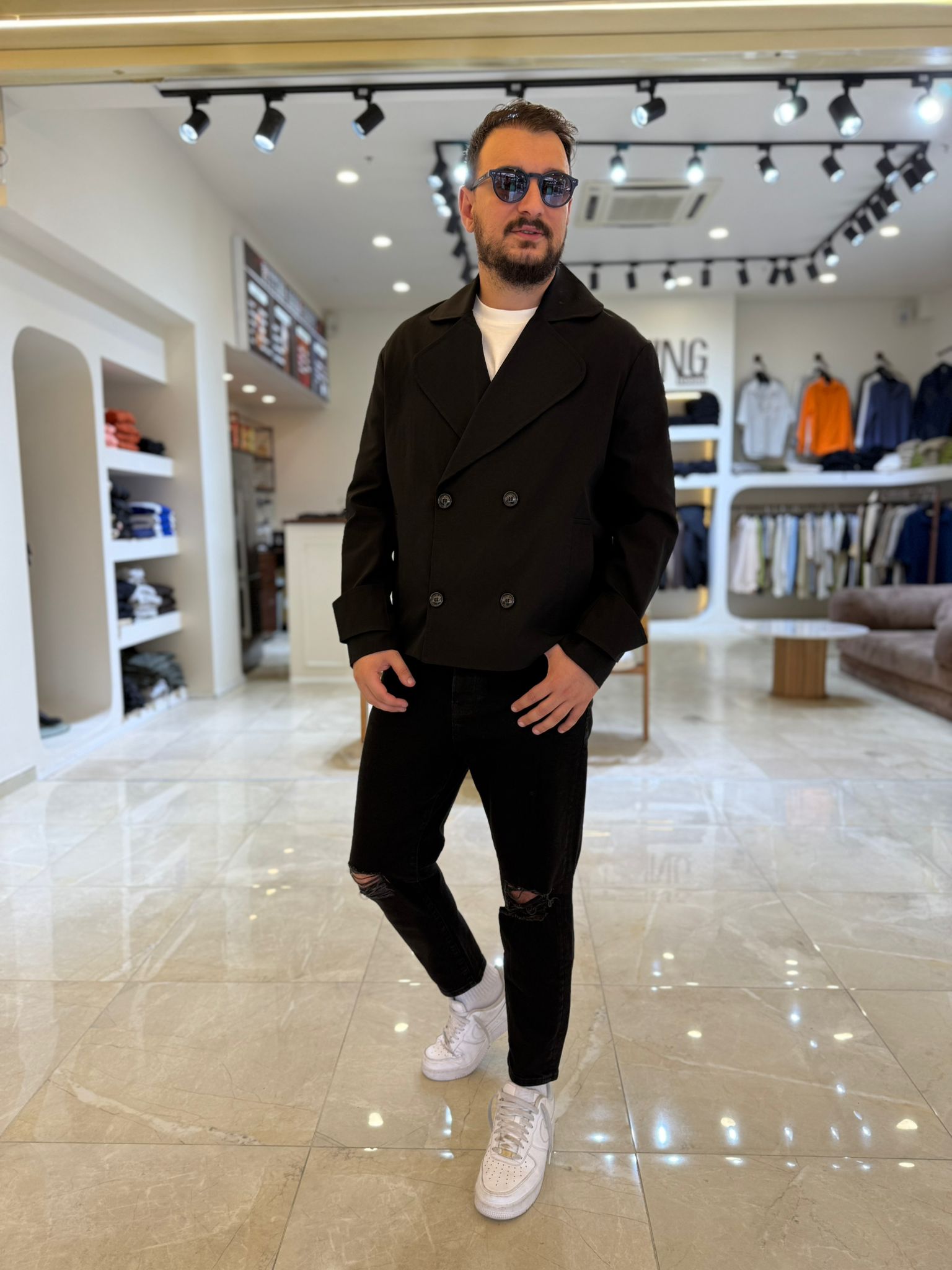 Dört Düğme Premium Kalite Trençkot