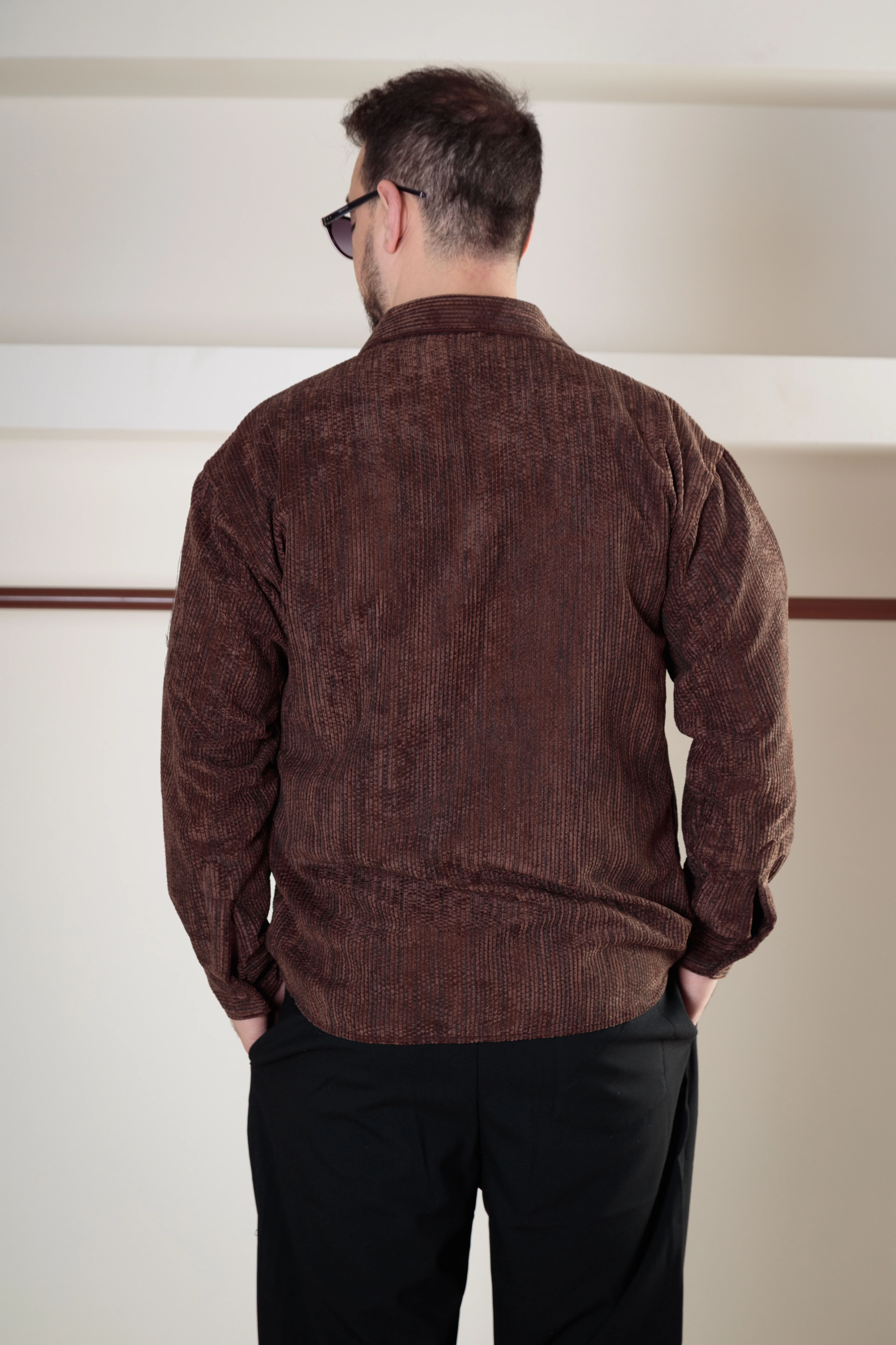 Oversize Kadife Gömlek