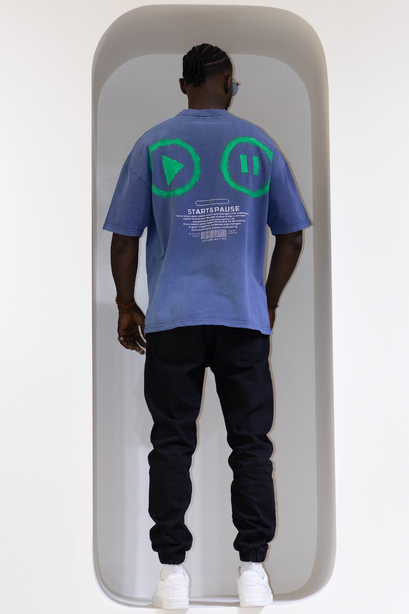 Play Baskılı Oversize T-Shirt
