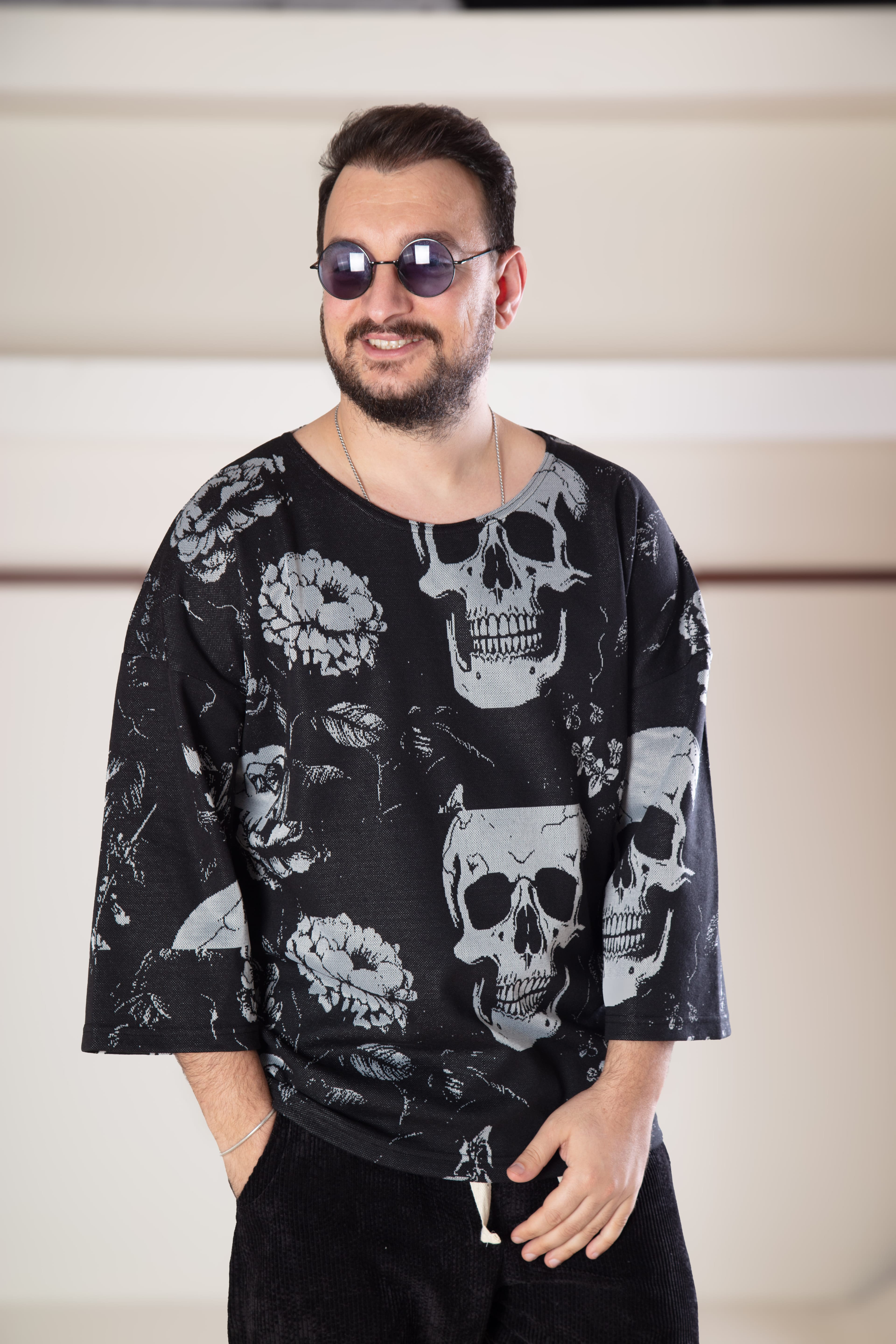 Acık Yaka Oversize Sweat