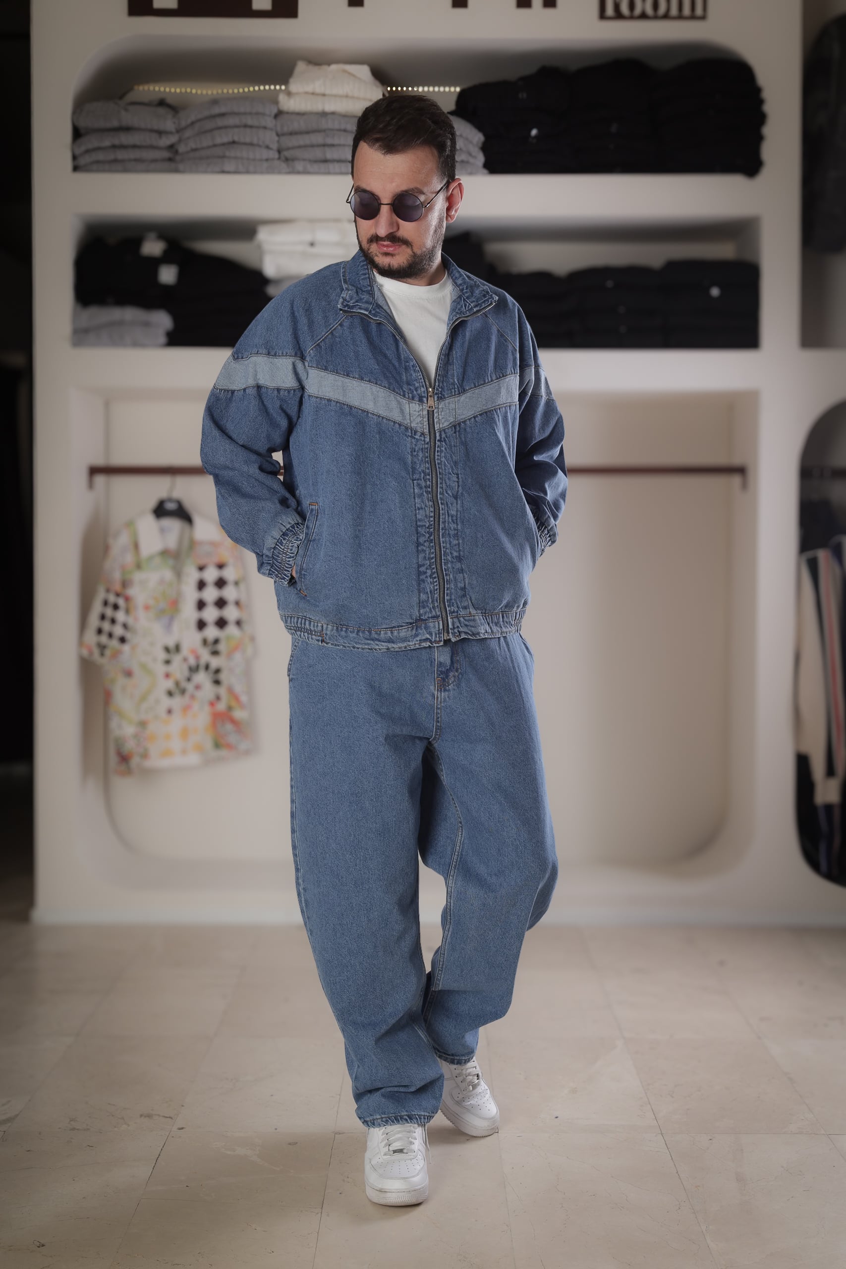 Baggy Pantolon Kot Ceket Takım
