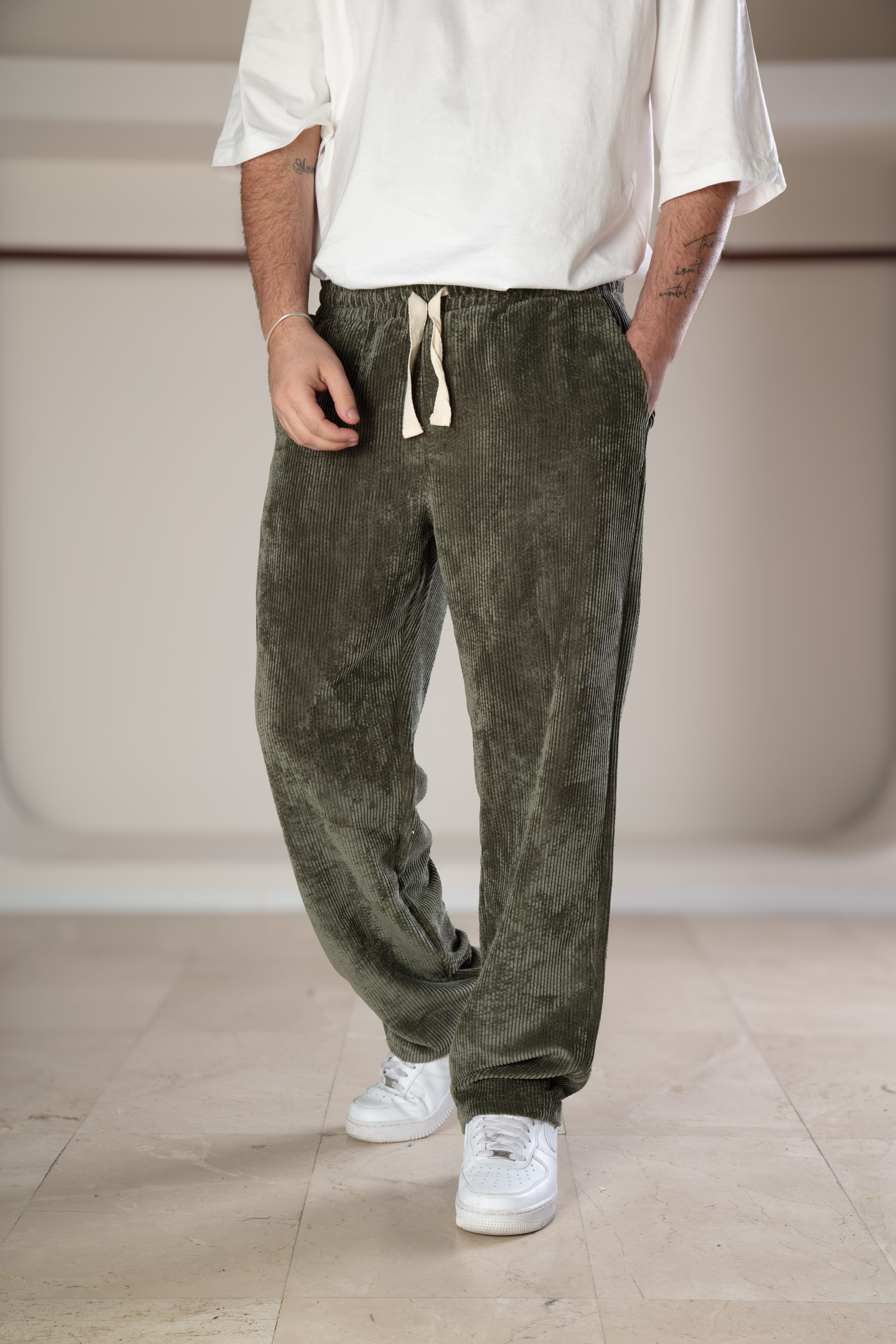 Kadife Kumaş Baggy Pantolon
