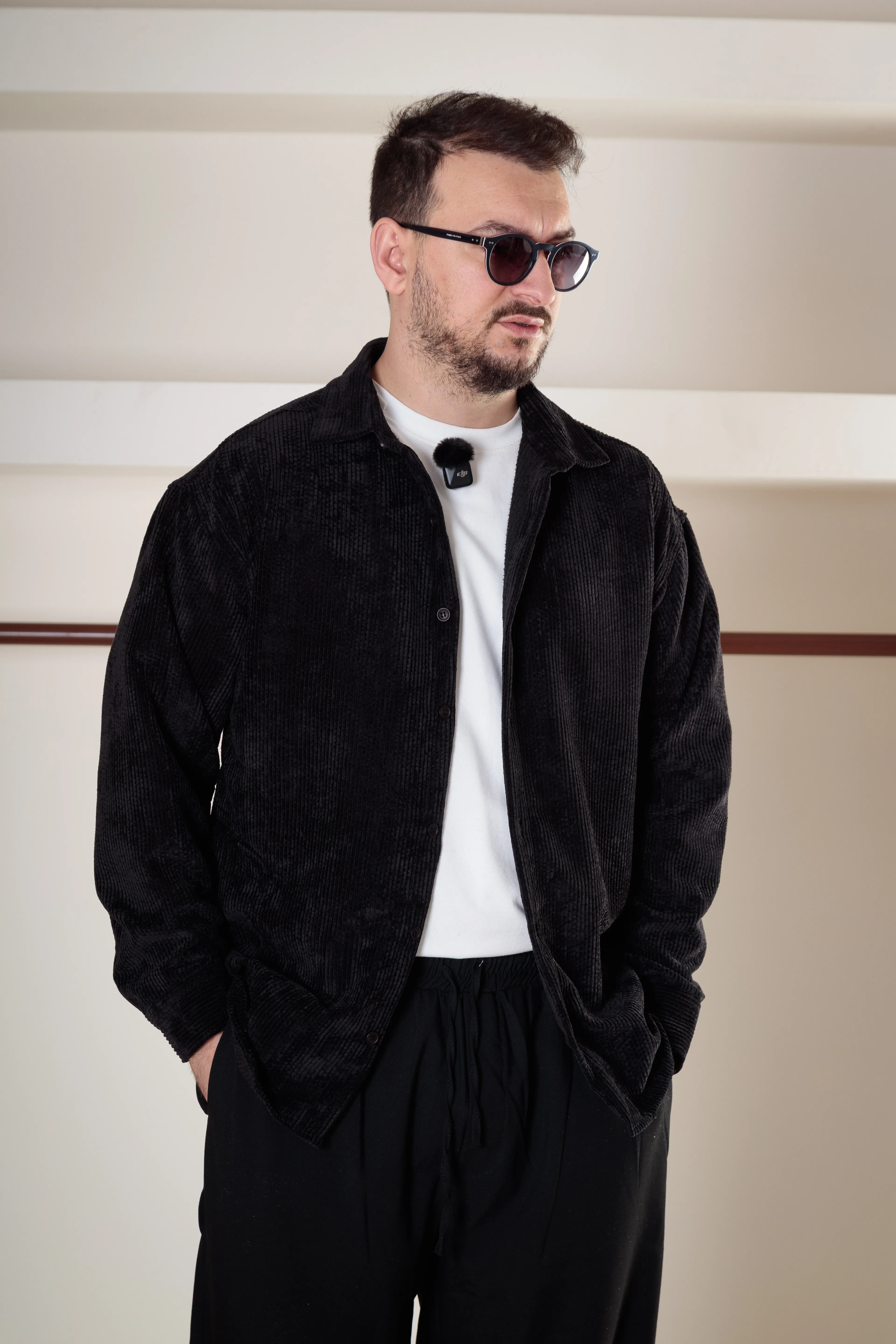 Oversize Kadife Gömlek