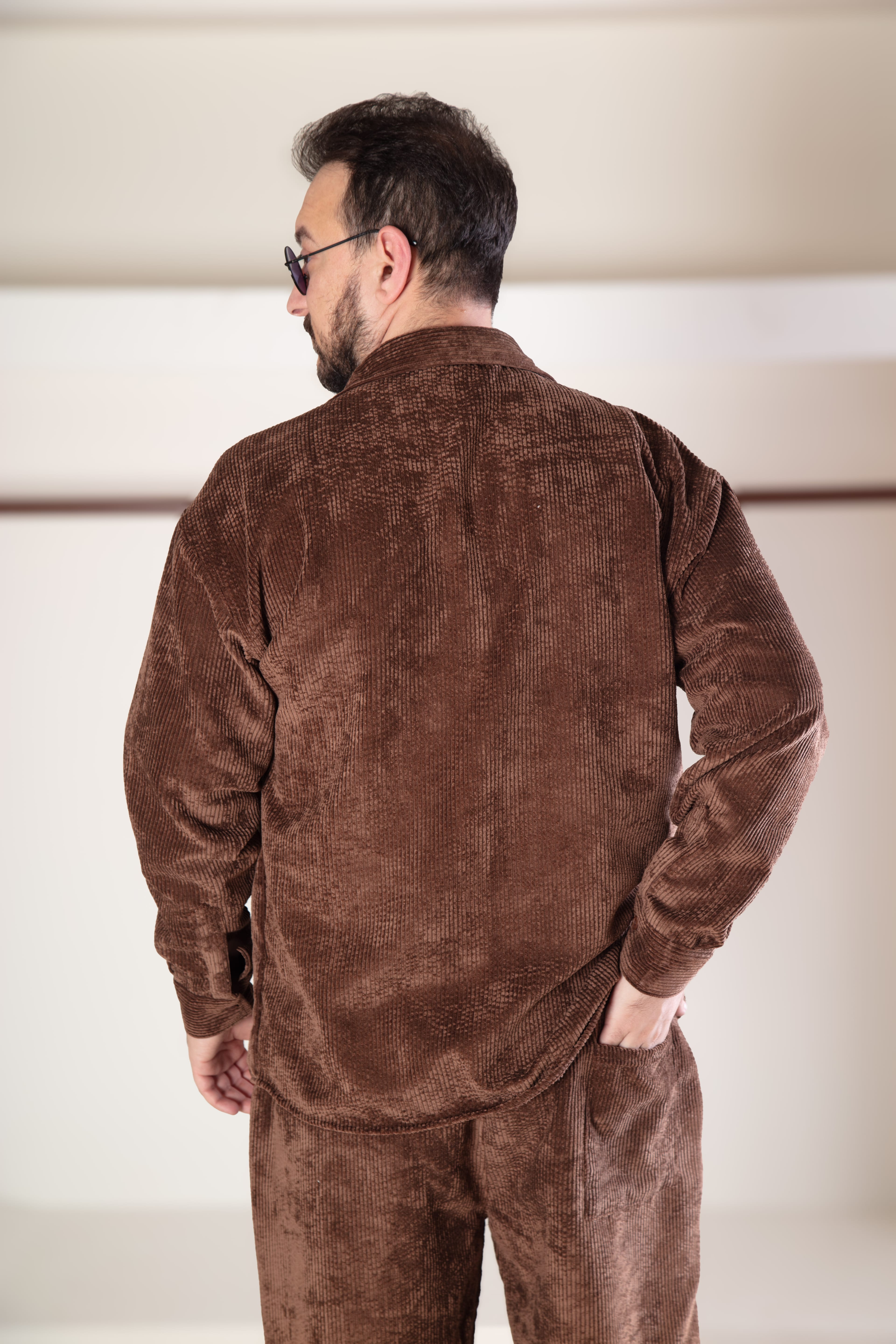 Oversize Kadife Gömlek