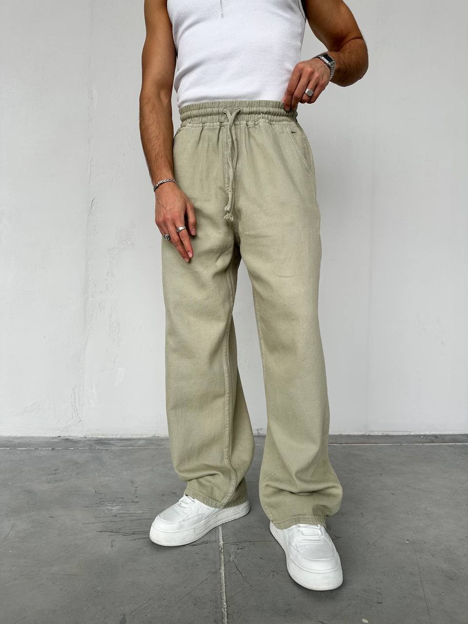 Gabardin Baggy Pantolon