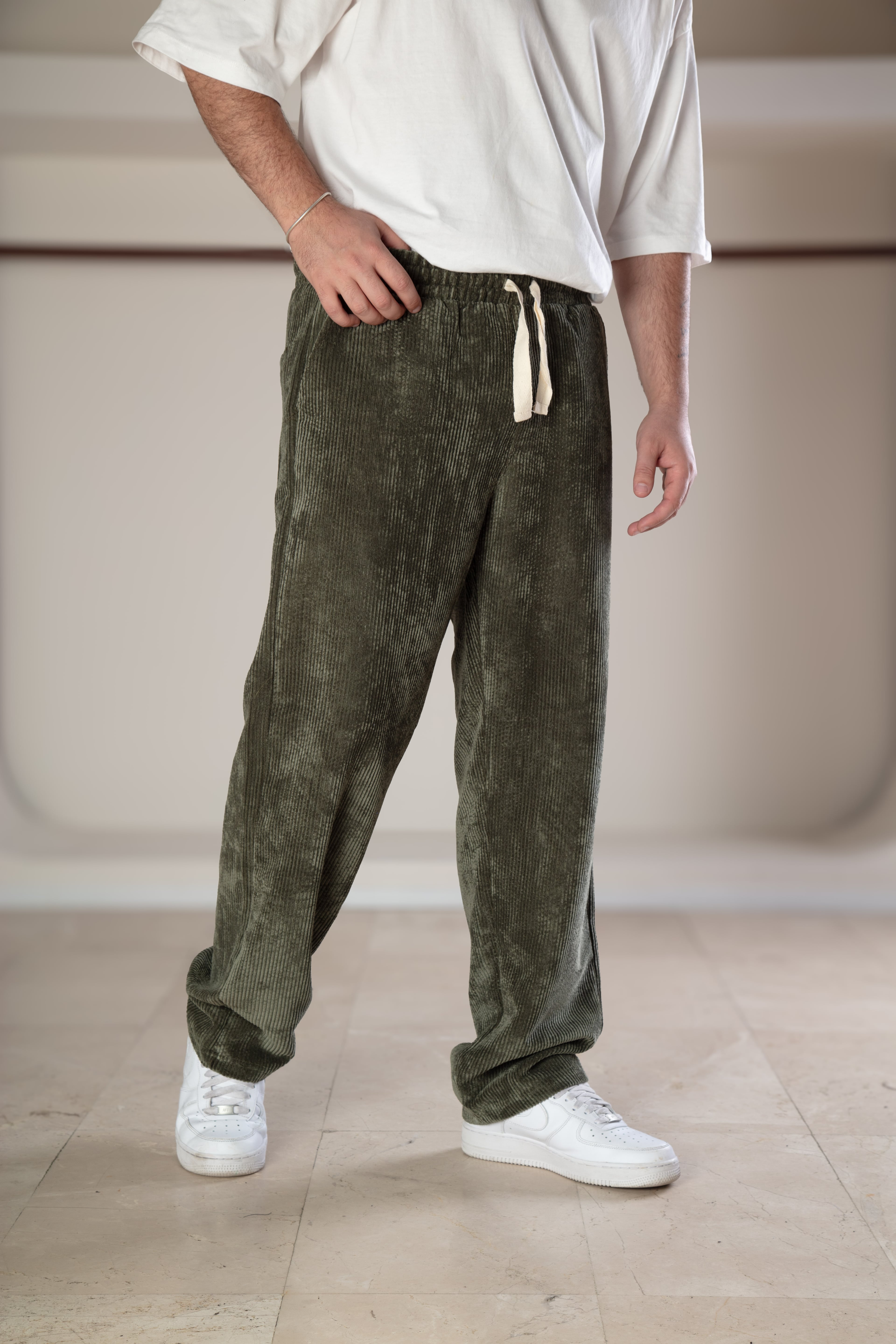 Kadife Kumaş Baggy Pantolon