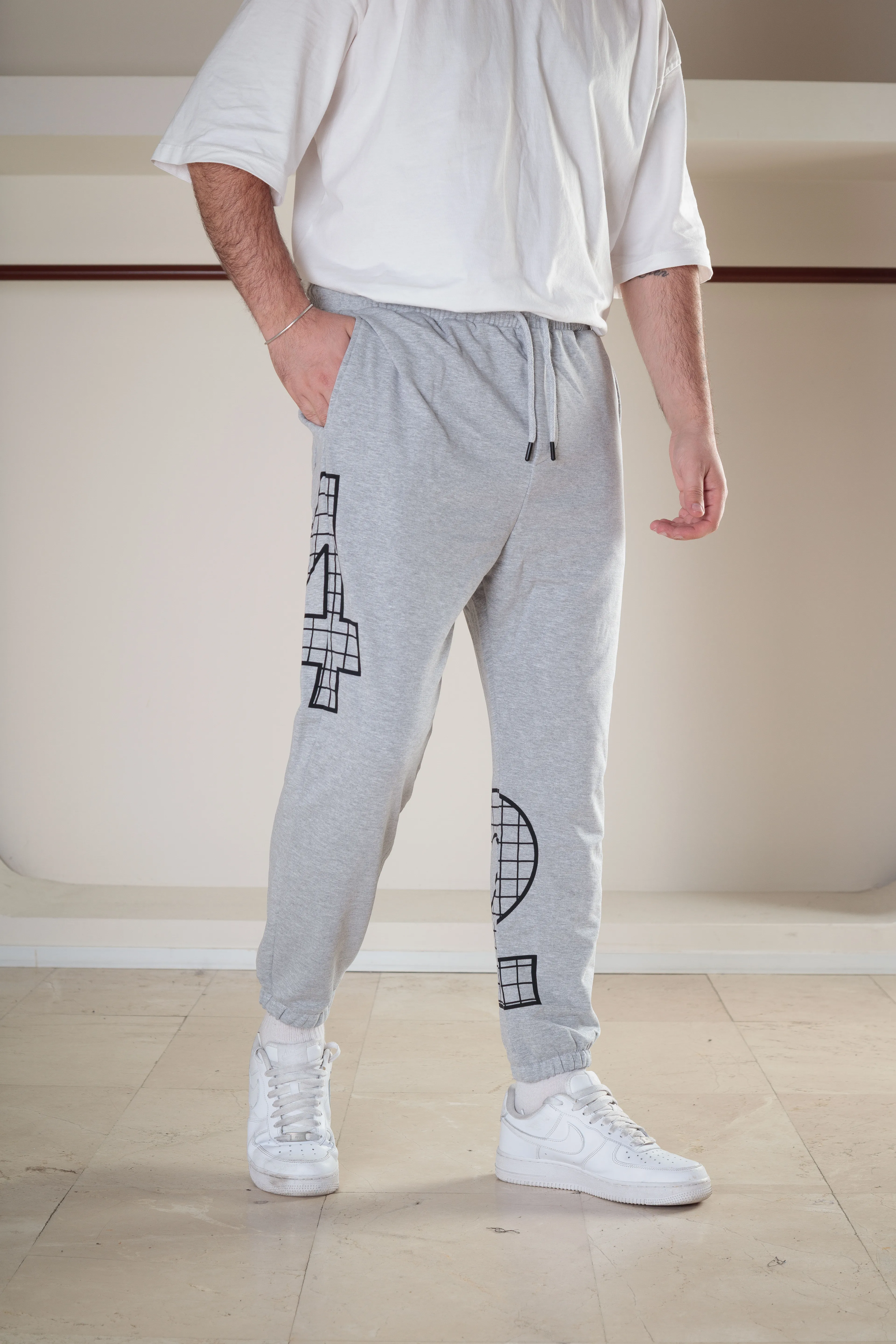 42Baskılı Paça Lastikli Jogger