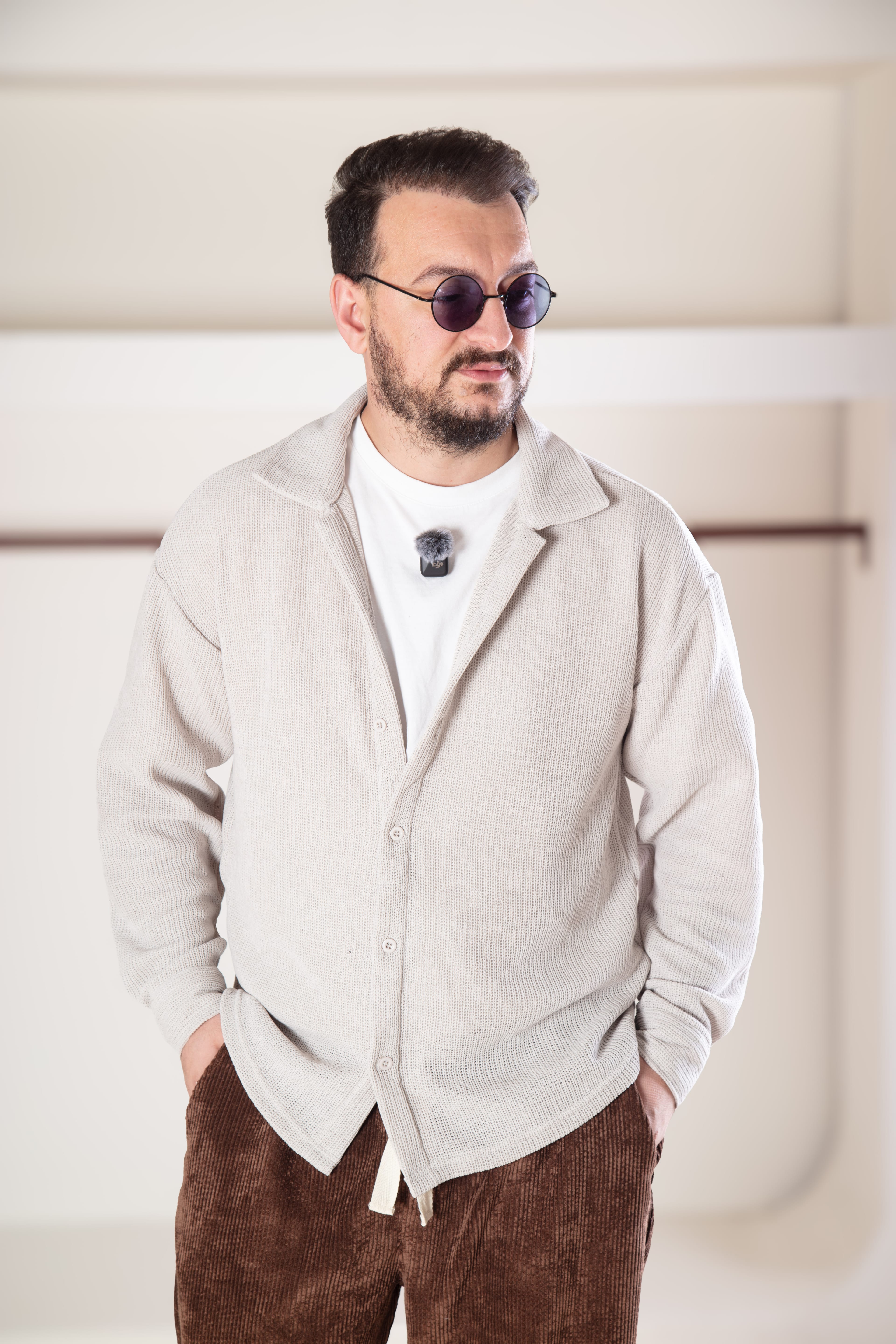 Oversize Triko Gömlek