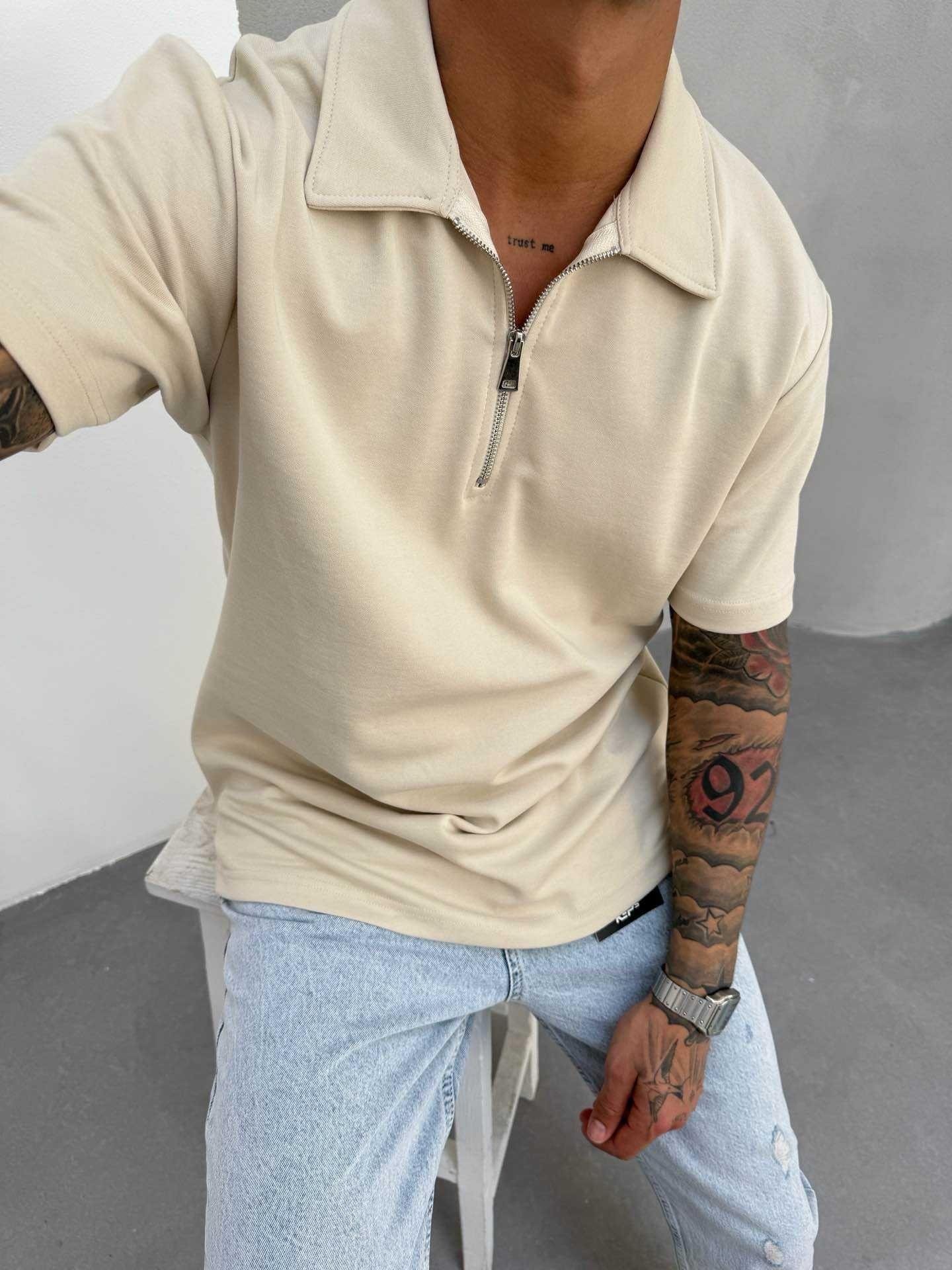 Polo Yaka Fermuarlı Tshirt