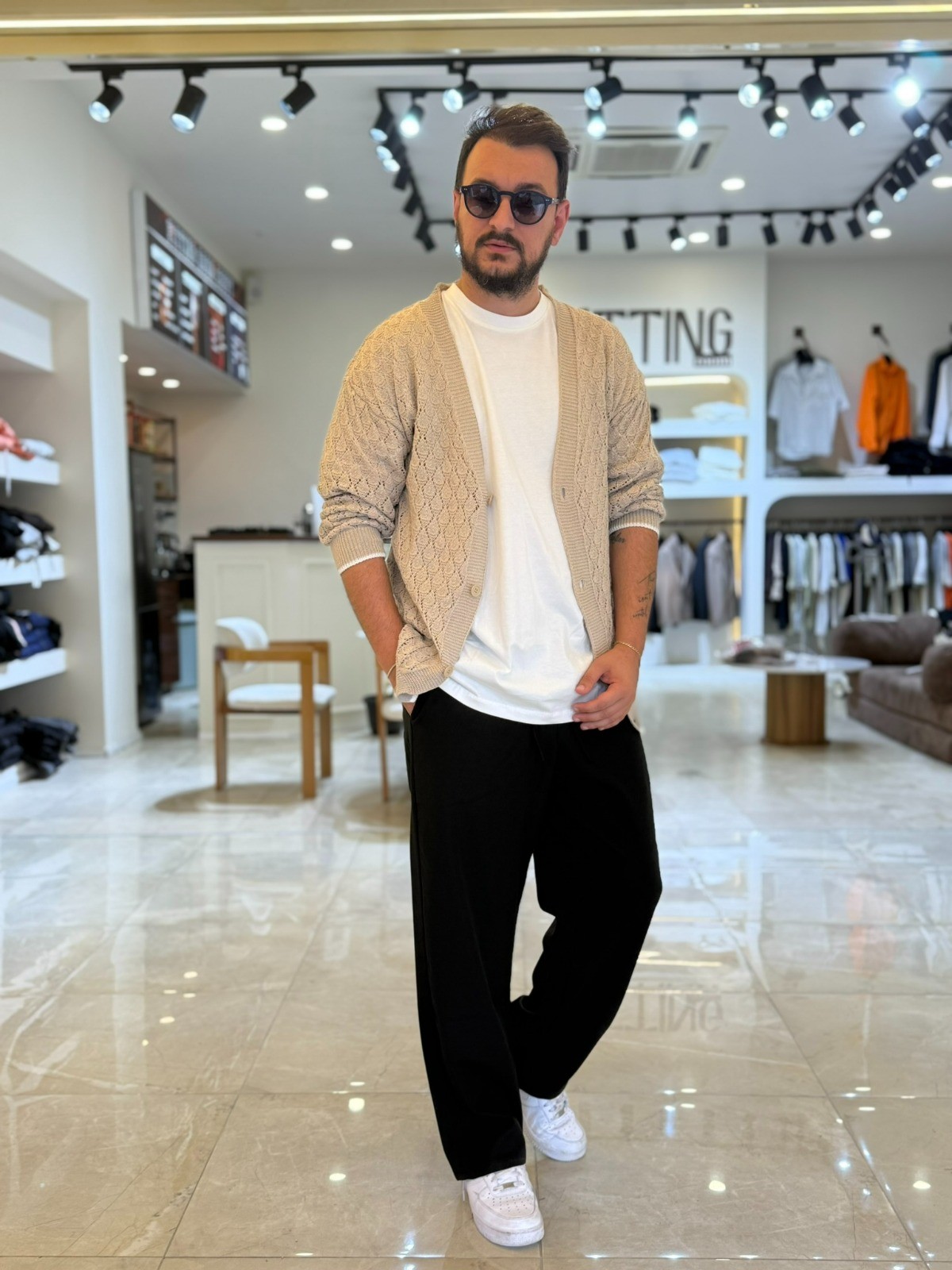 Premium Desenli Triko Hırka