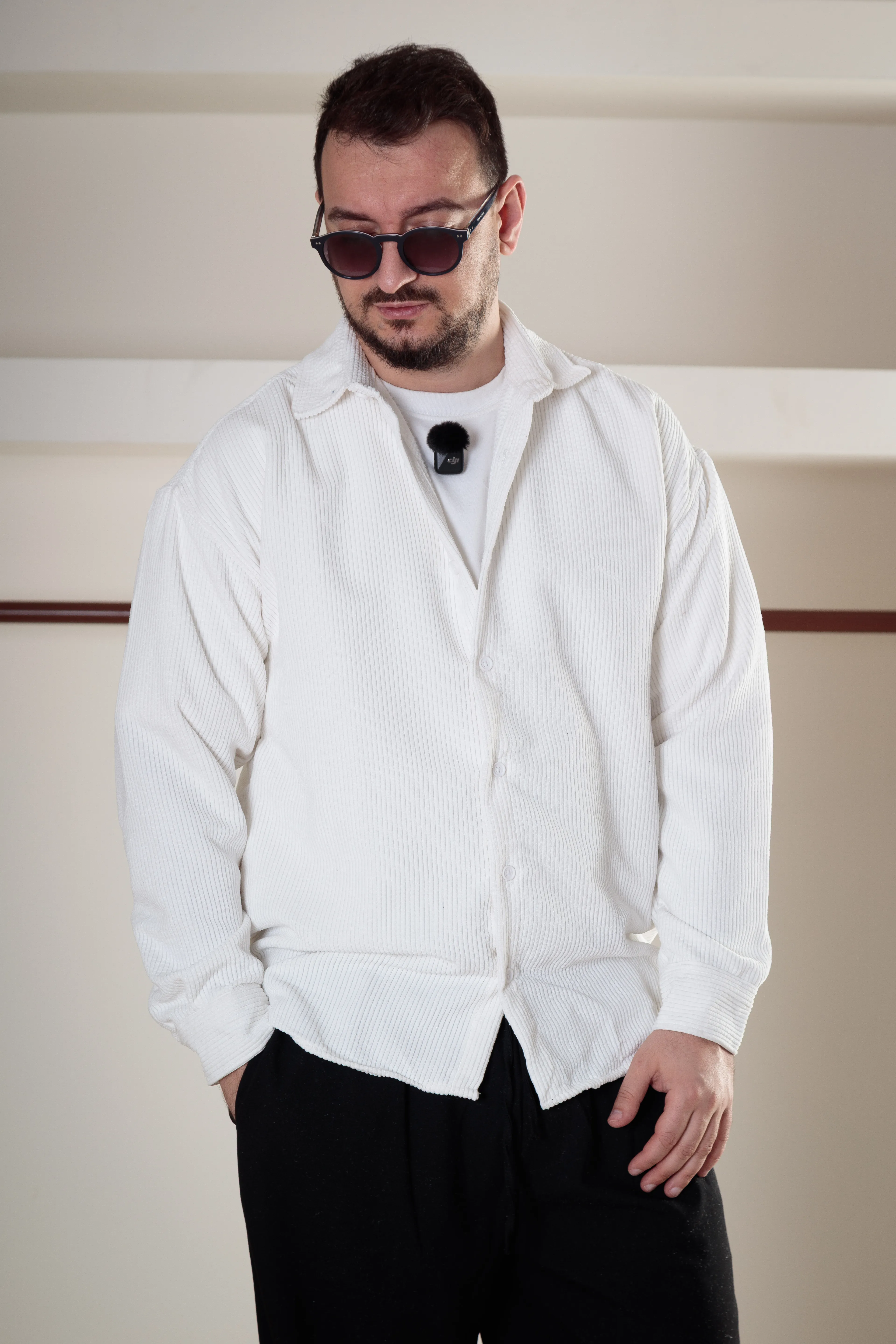 Oversize Kadife Gömlek