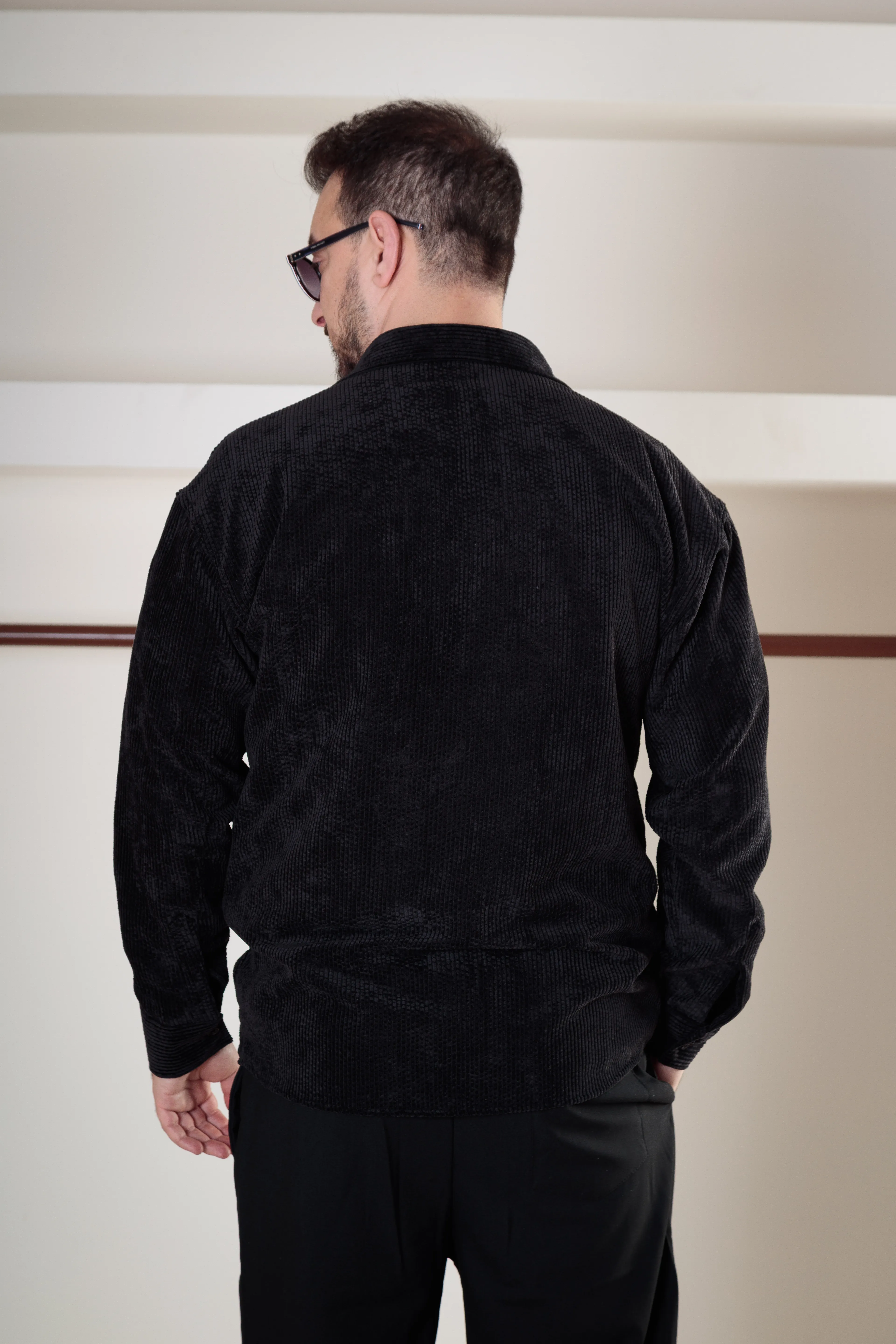 Oversize Kadife Gömlek