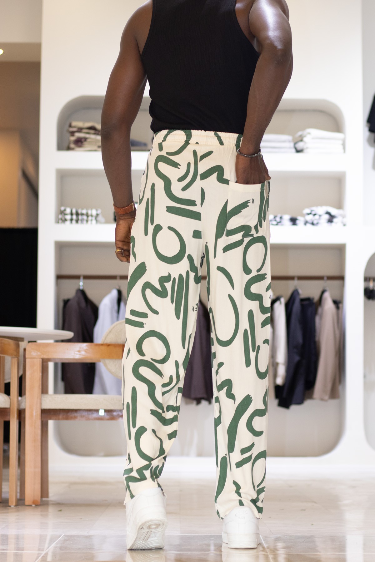 Geometrik Desen Baggy Jogger