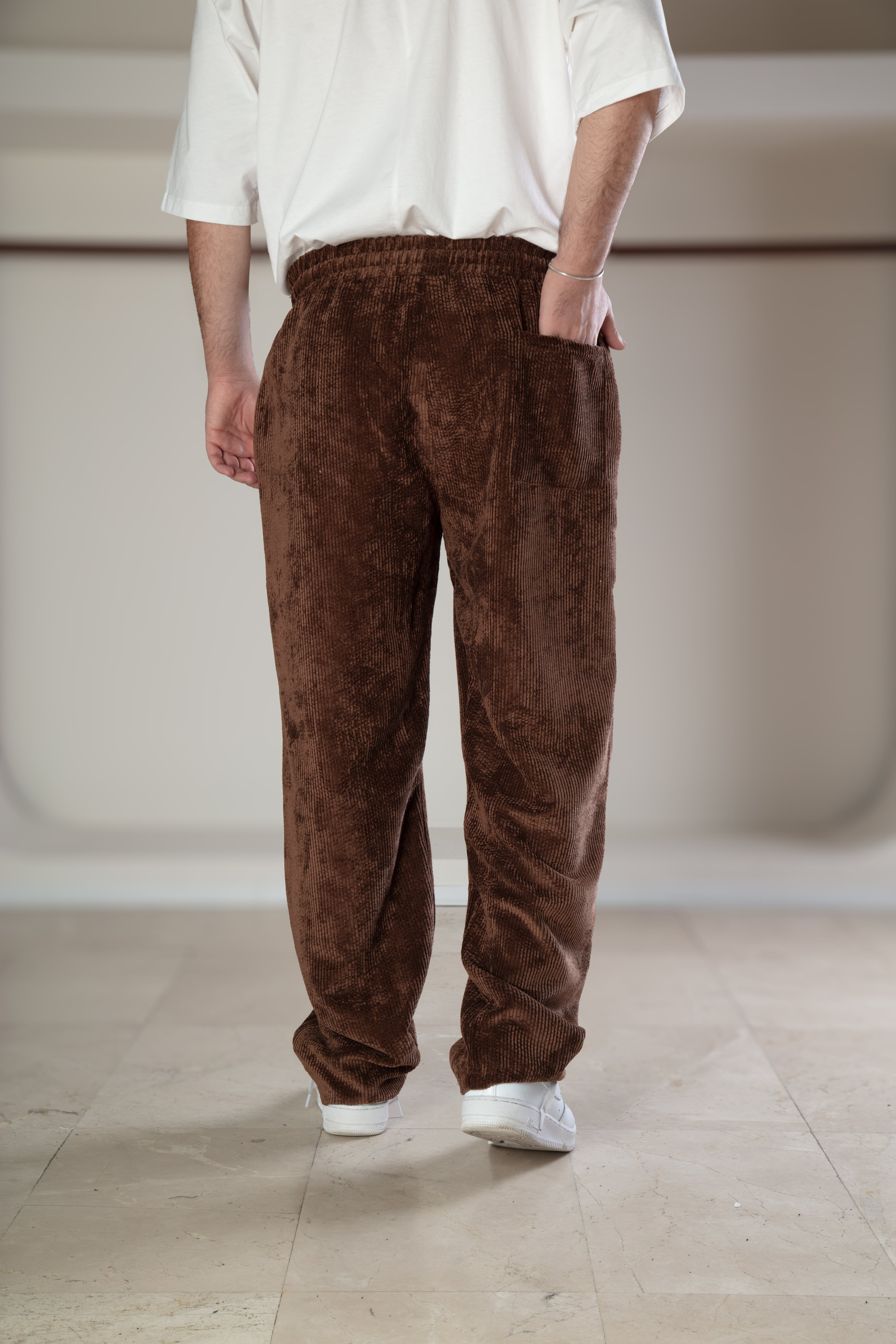 Kadife Kumaş Baggy Pantolon